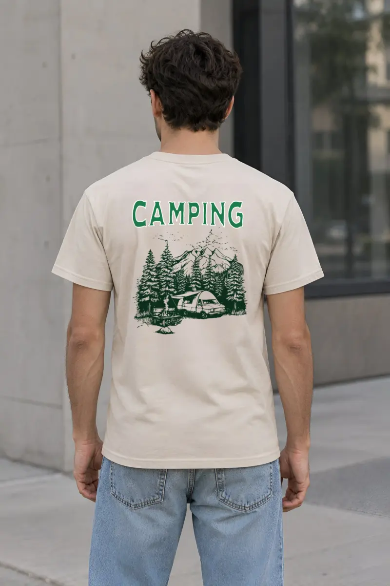 "Mountain Campfire Van" Heavyweight Unisex Crewneck T-shirt