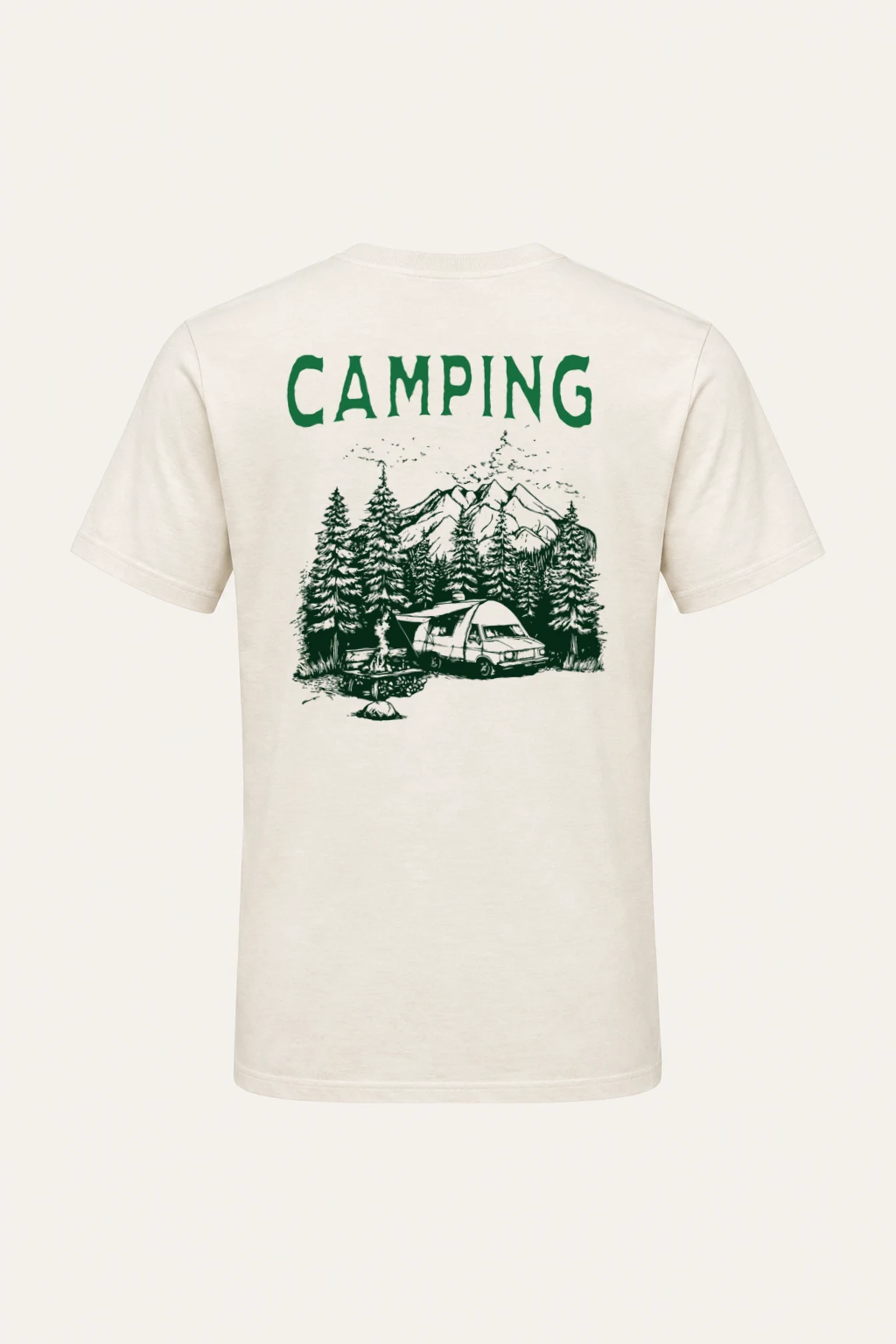 "Mountain Campfire Van" Heavyweight Unisex Crewneck T-shirt | Gildan 5000