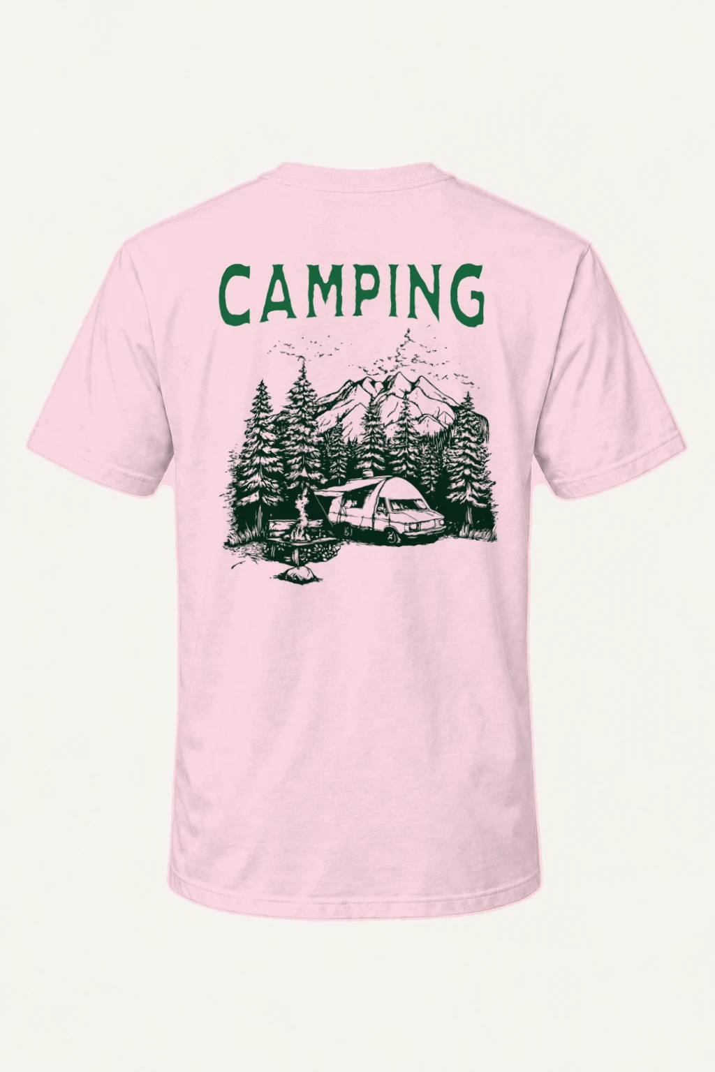 "Mountain Campfire Van" Heavyweight Unisex Crewneck T-shirt | Gildan 5000