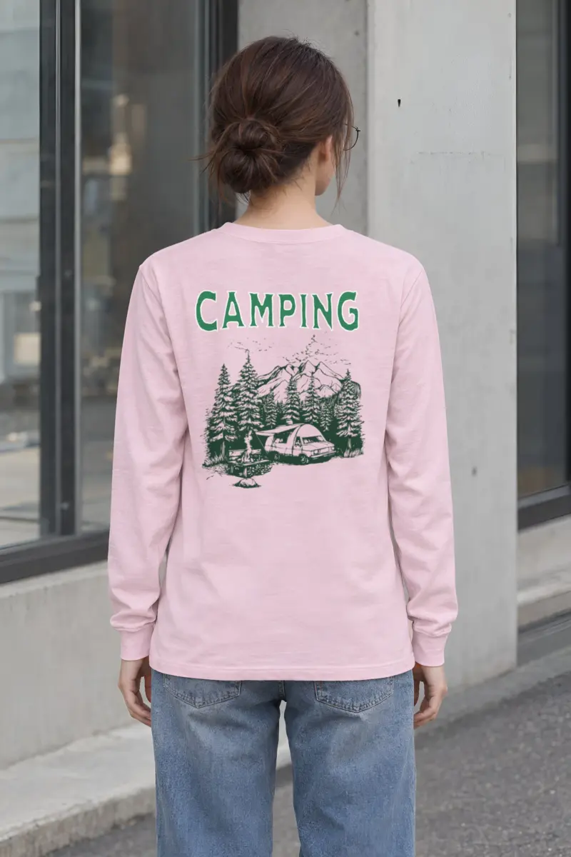 "Mountain Campfire Van" Unisex Longsleeve T-shirt