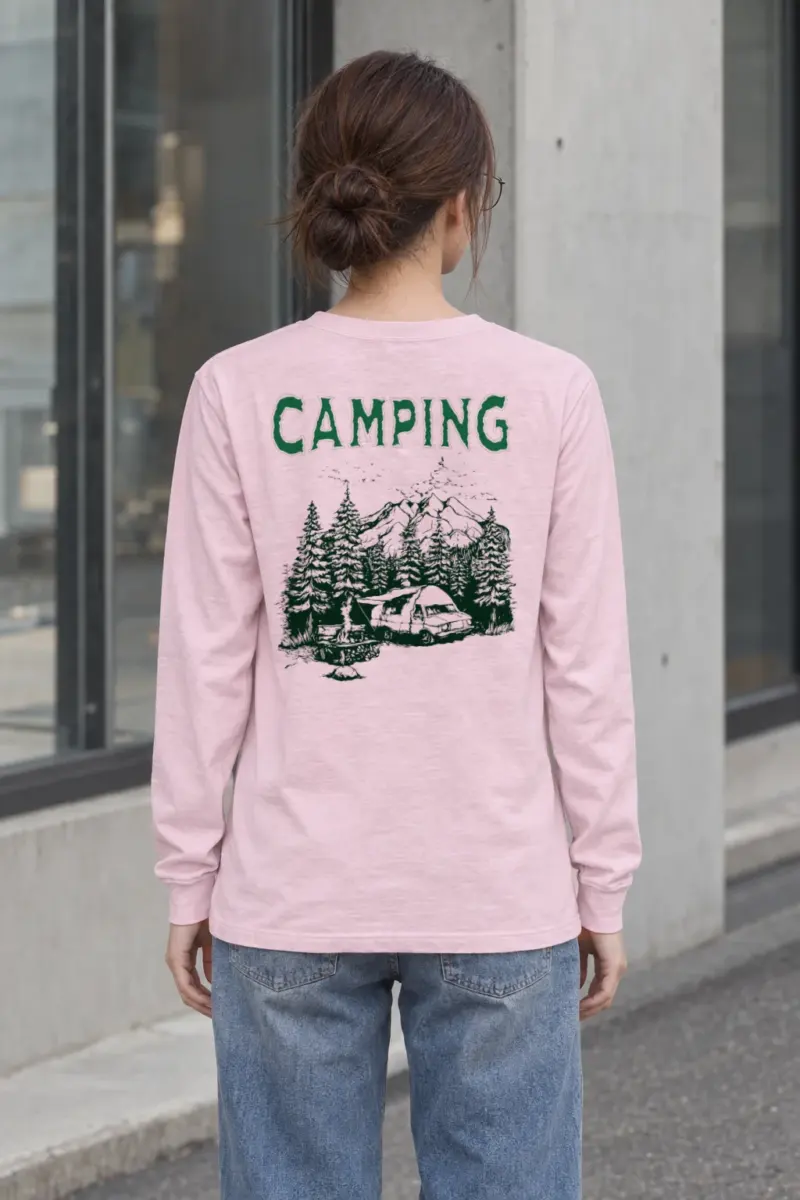"Mountain Campfire Van" Unisex Longsleeve T-shirt