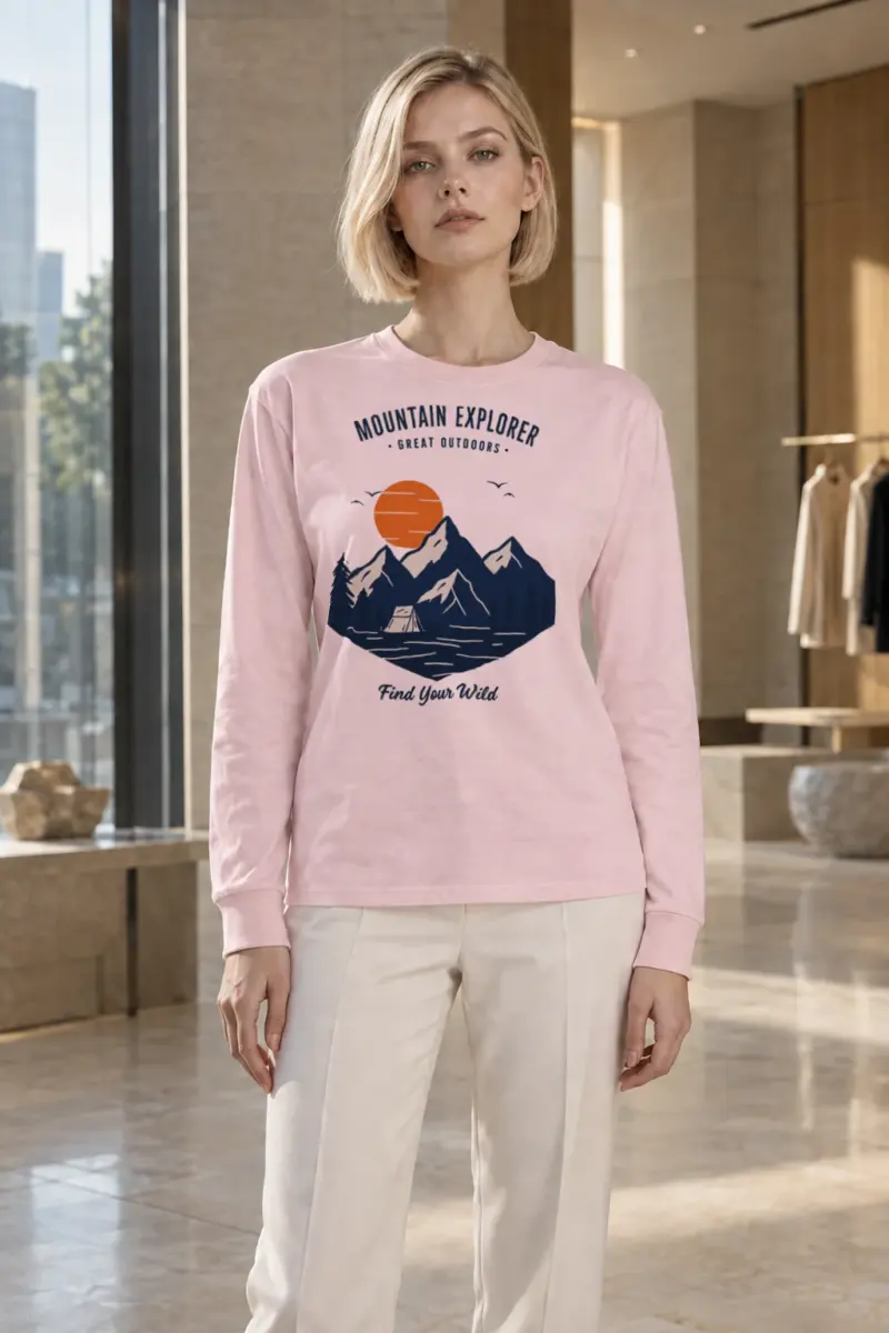 "Mountain Explorer" Unisex Longsleeve T-shirt | Gildan 2400