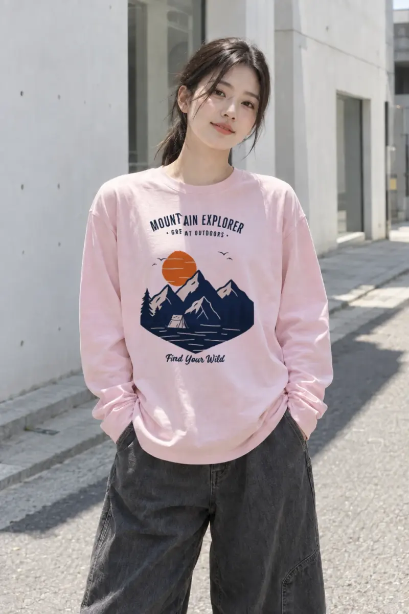 "Mountain Explorer" Unisex Longsleeve T-shirt | Gildan 2400