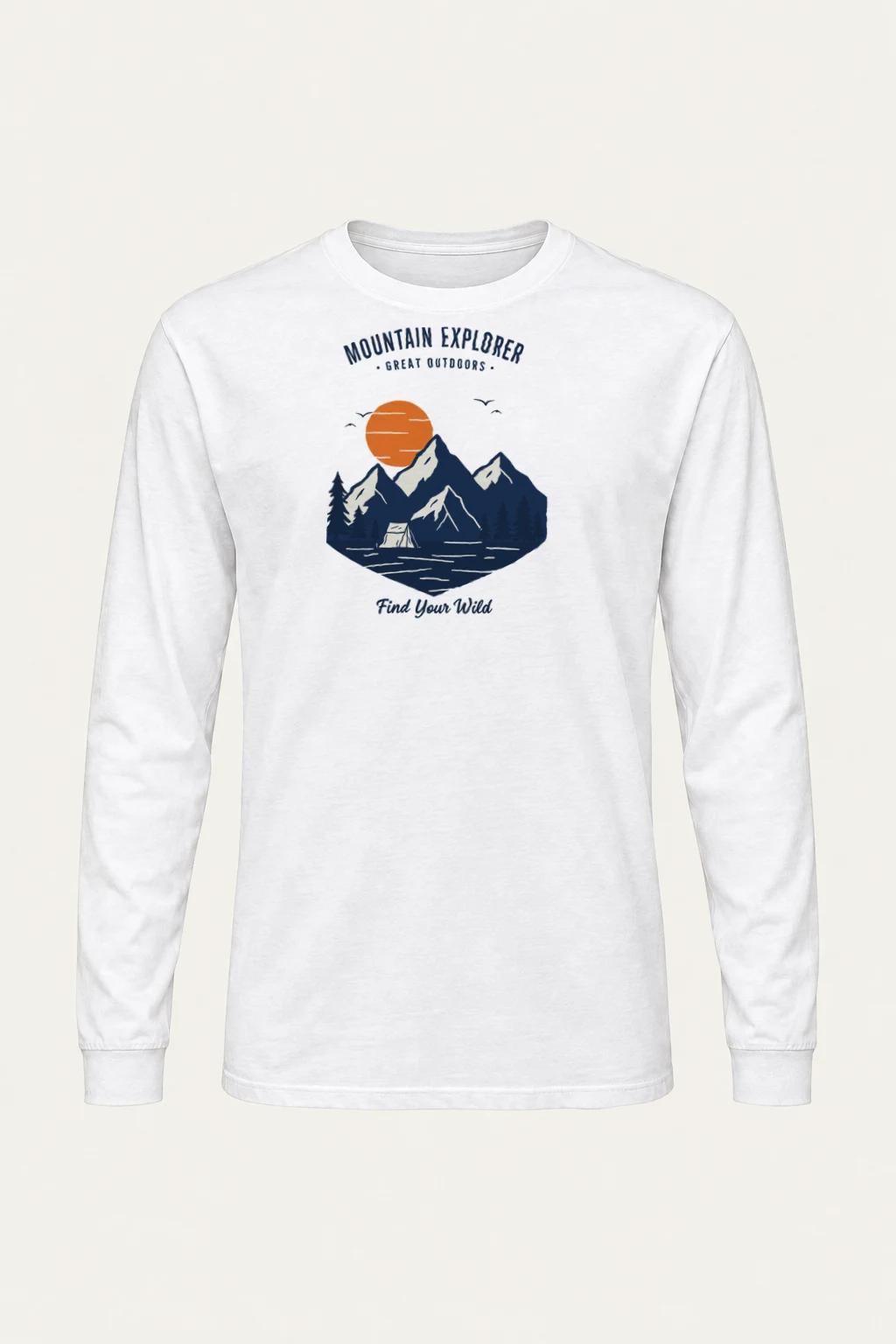 "Mountain Explorer" Unisex Longsleeve T-shirt | Gildan 2400