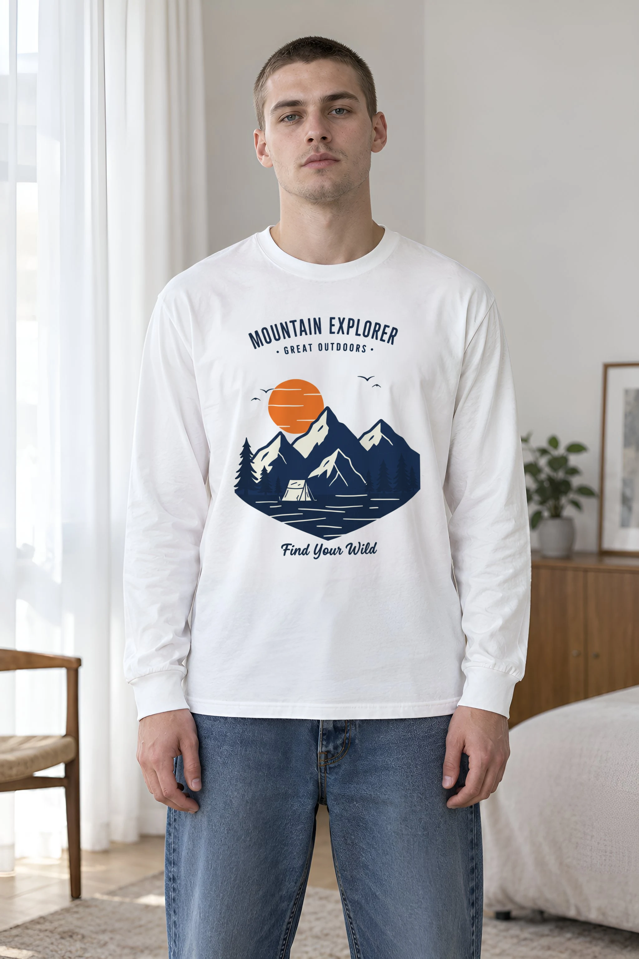 "Mountain Explorer" Unisex Longsleeve T-shirt