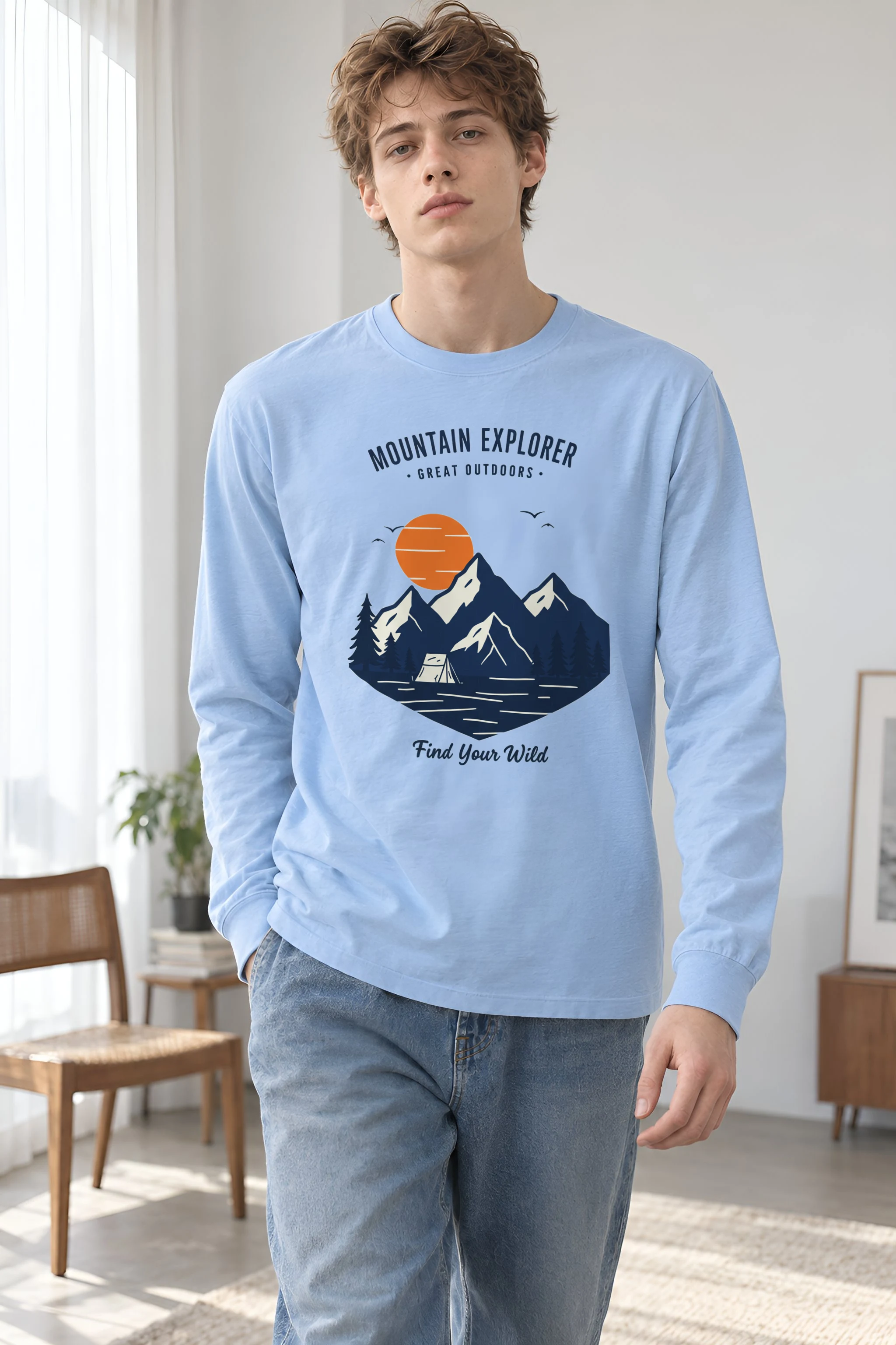 "Mountain Explorer" Unisex Longsleeve T-shirt