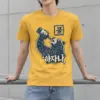 "Mountain Label Bear" Heavyweight Unisex Crewneck T-shirt