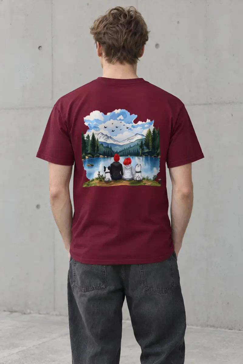 "Mountain Lake Companions" Heavyweight Unisex Crewneck T-shirt