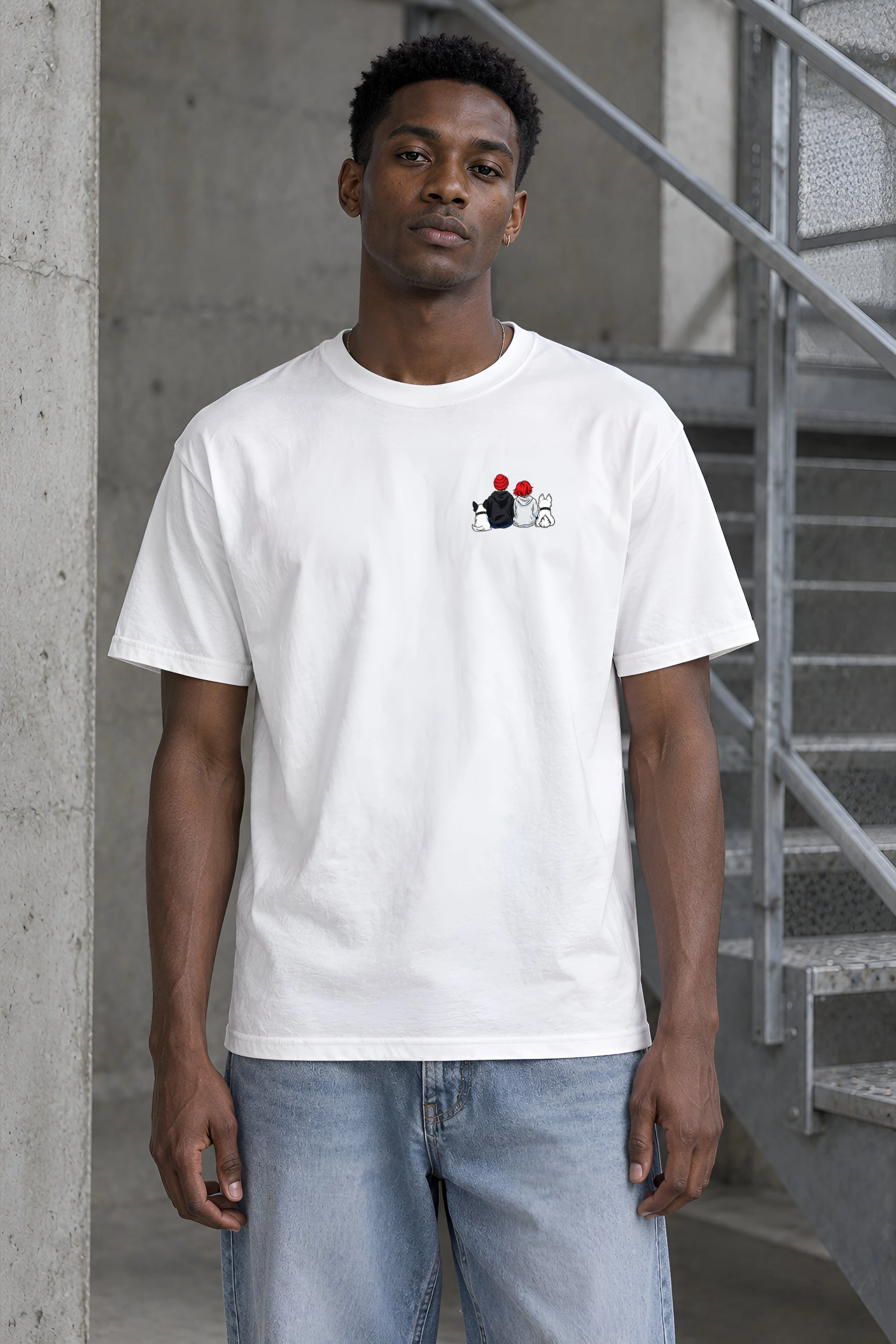 "Mountain Lake Companions" Heavyweight Unisex Crewneck T-shirt
