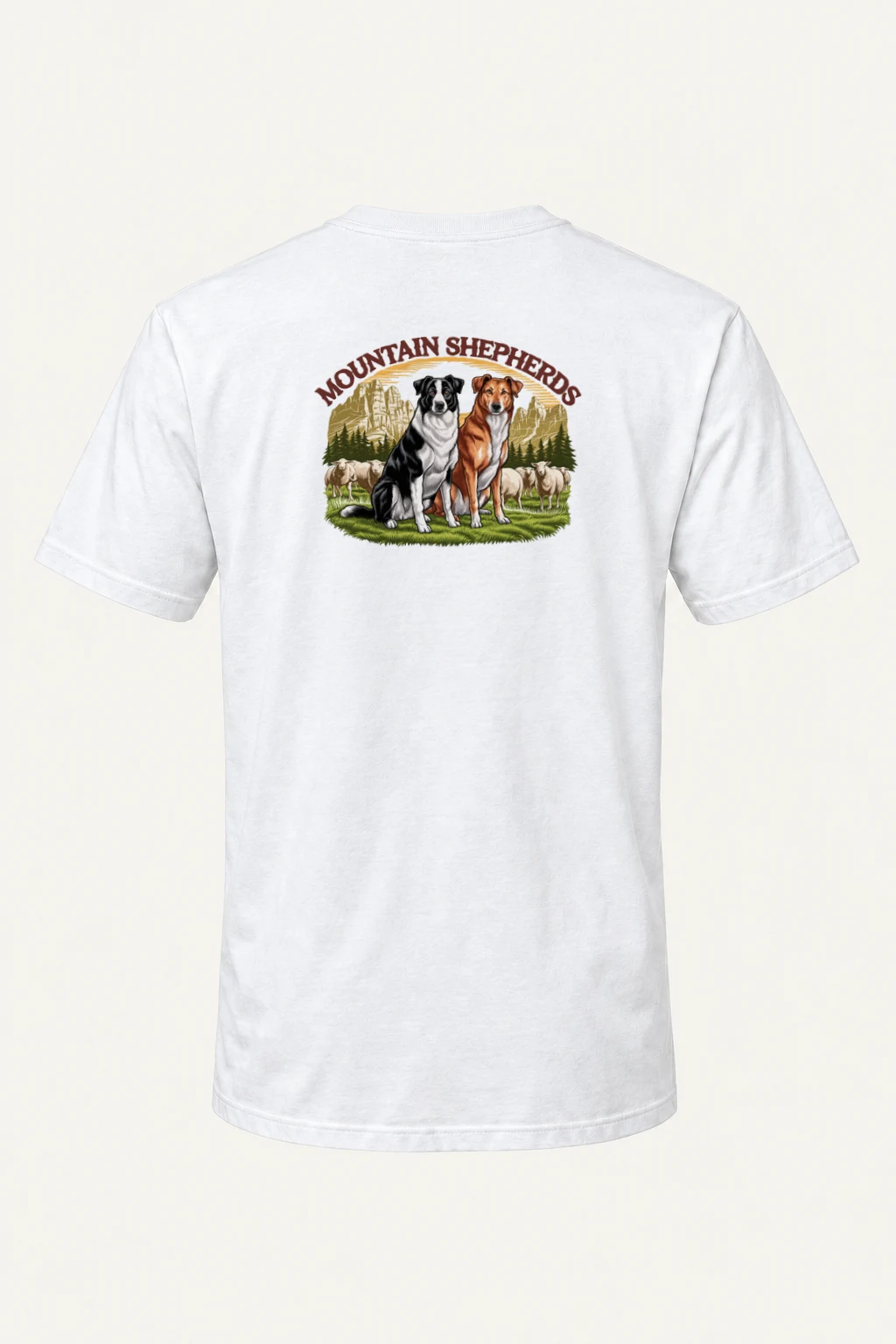 "Mountain Shepherds" Heavyweight Unisex Crewneck T-shirt | Gildan 5000