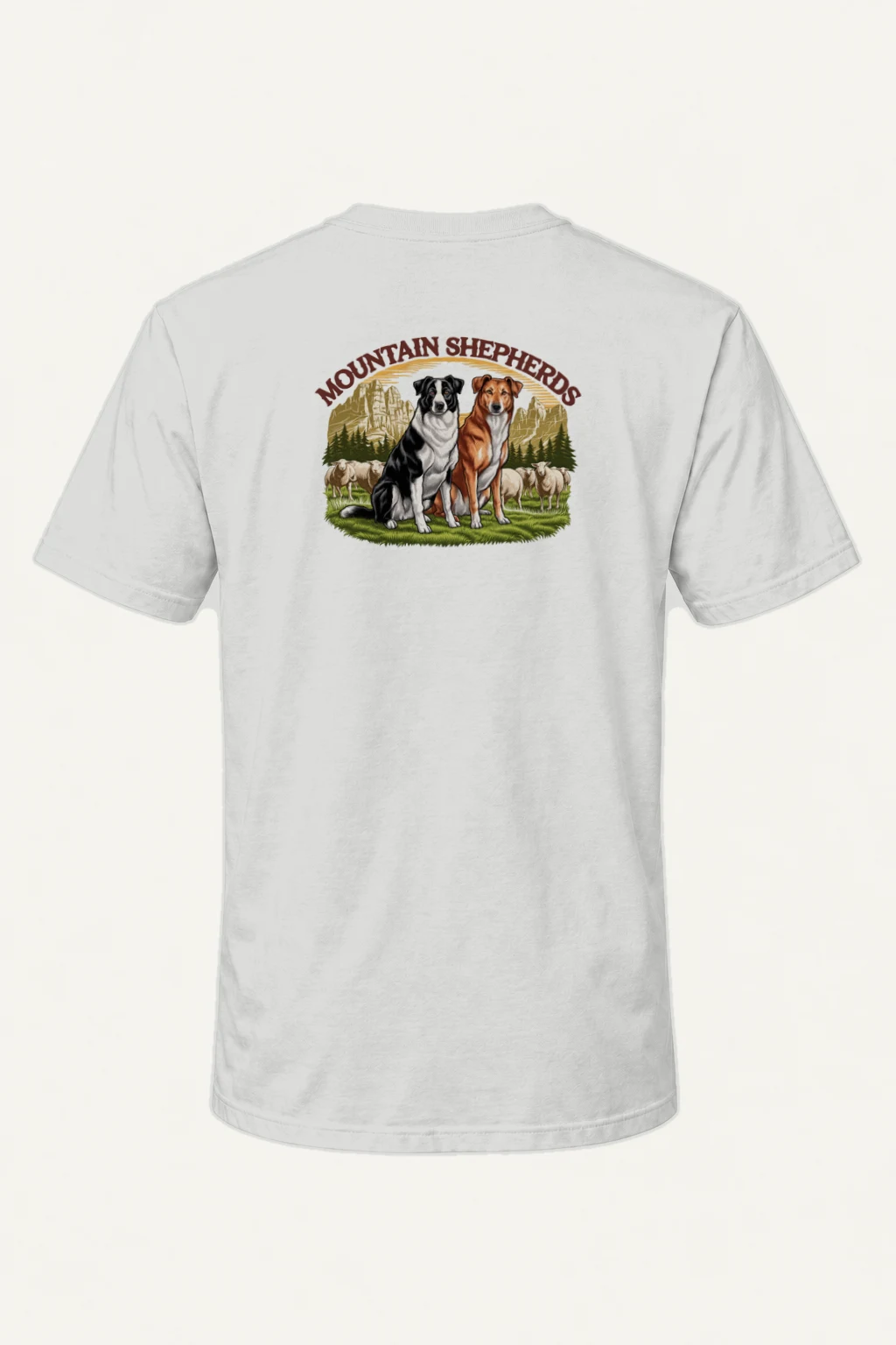 "Mountain Shepherds" Heavyweight Unisex Crewneck T-shirt | Gildan 5000