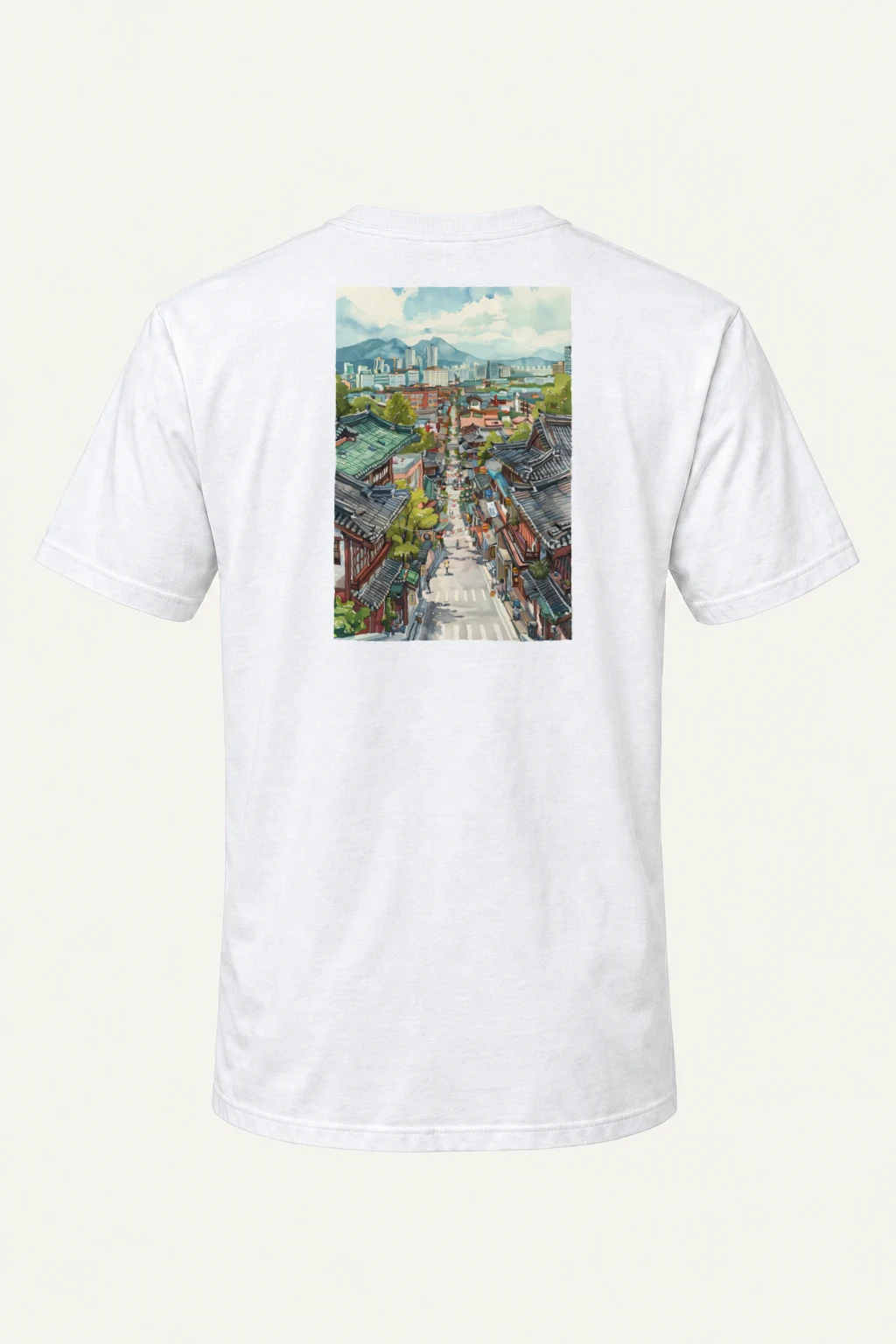 "Mountain Town Contrast" Heavyweight Unisex Crewneck T-shirt | Gildan 5000