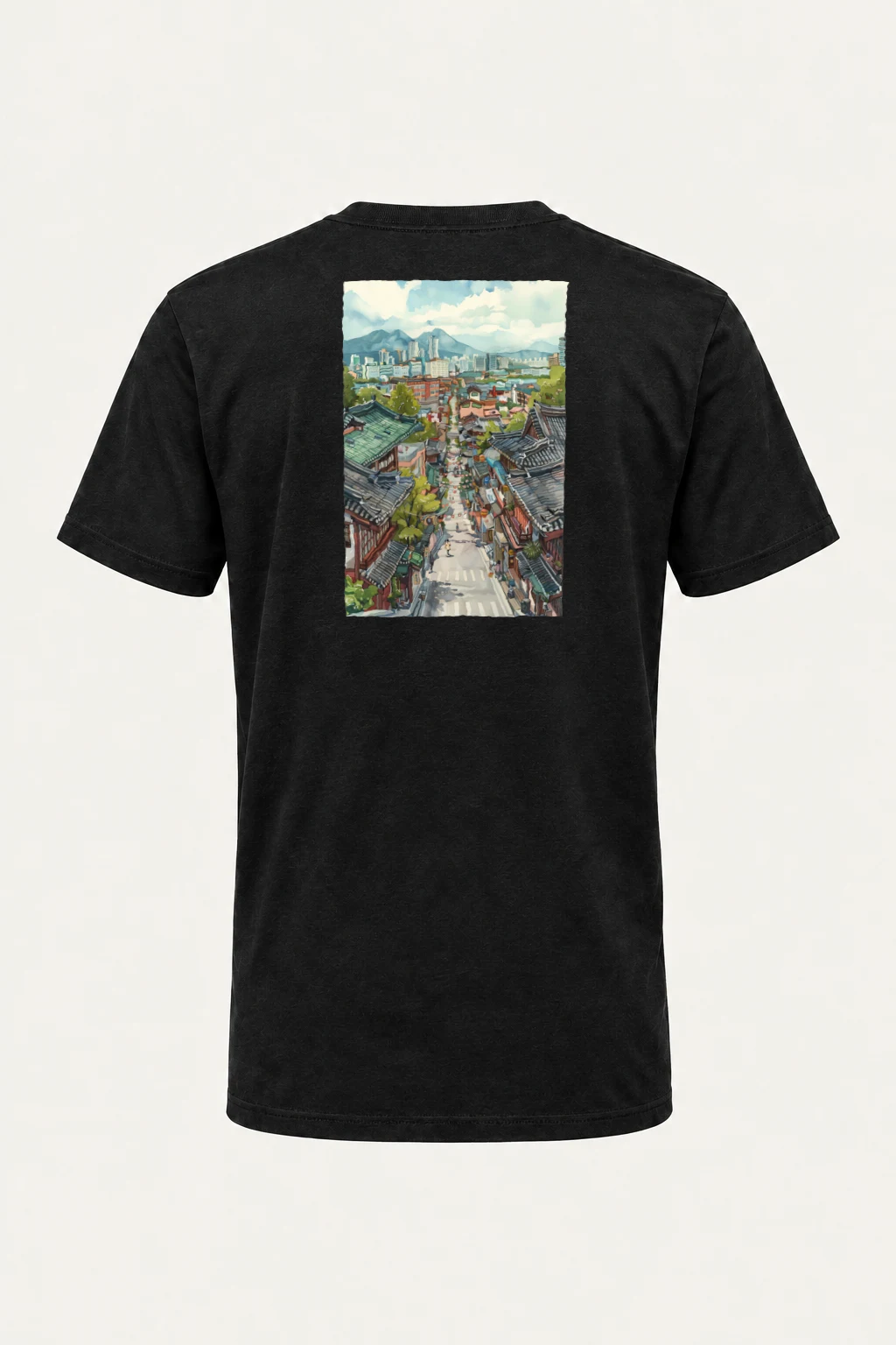 "Mountain Town Contrast" Heavyweight Unisex Crewneck T-shirt | Gildan 5000