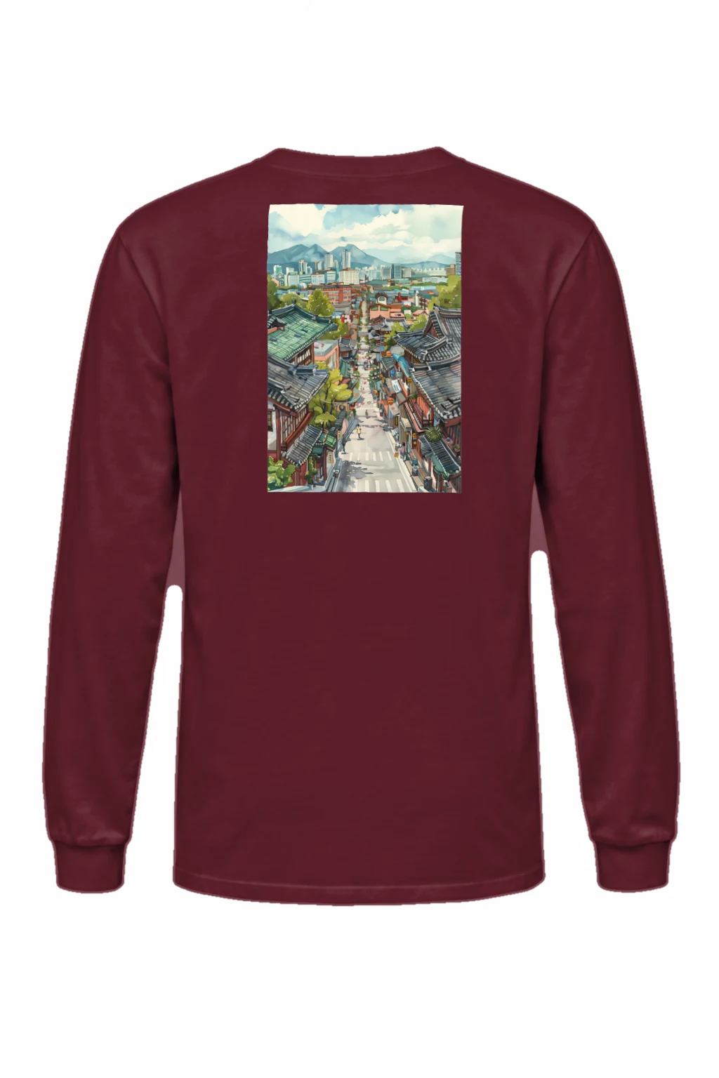 "Mountain Town Contrast" Unisex Longsleeve T-shirt | Gildan 2400