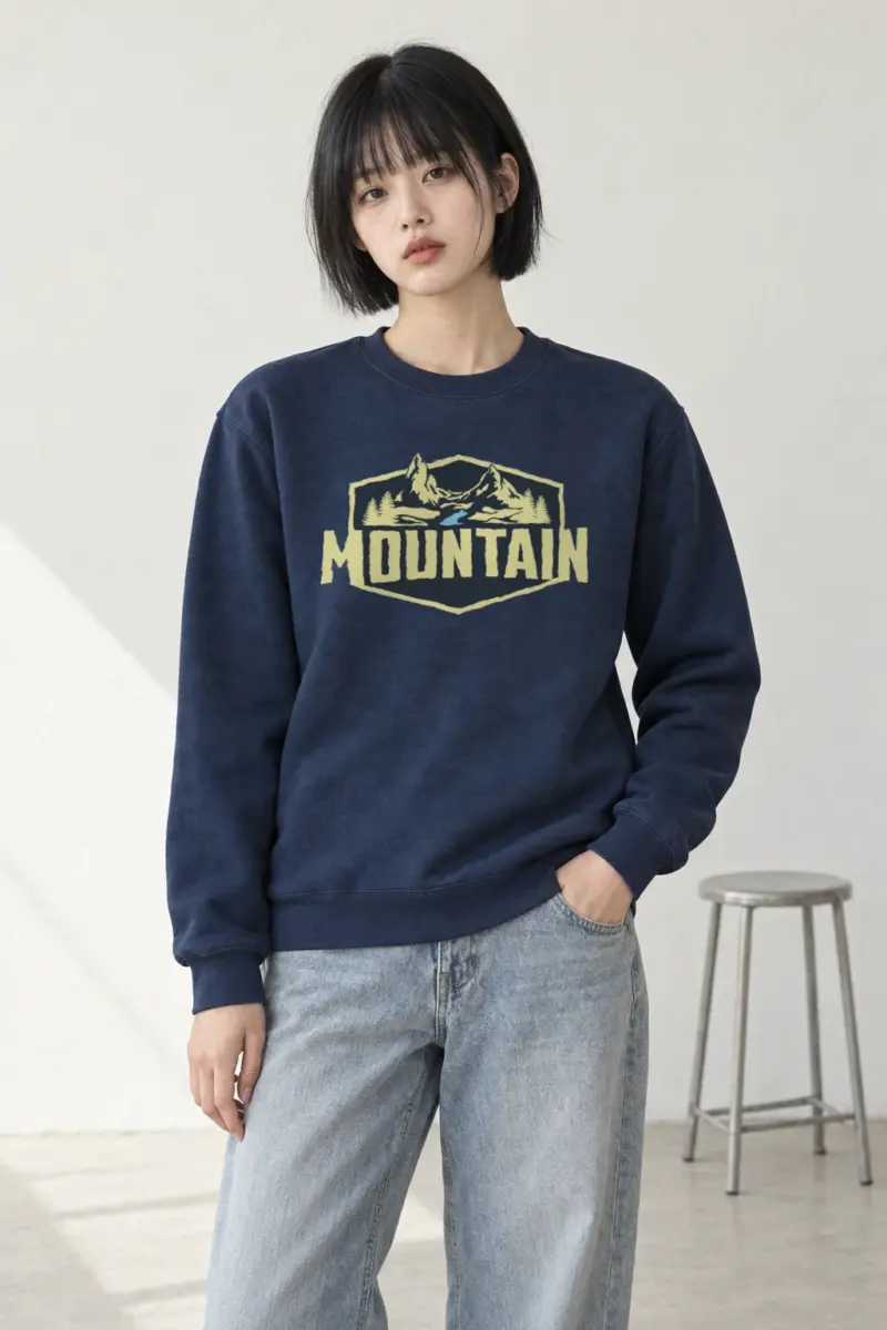 "Mountain Wilderness Badge" Heavy Blend Unisex Crewneck Sweatshirt | Gildan 18000