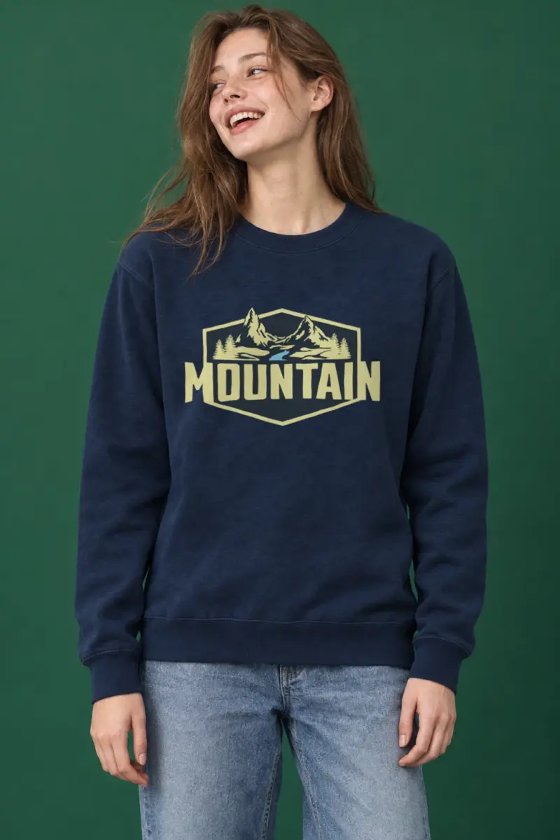 "Mountain Wilderness Badge" Heavy Blend Unisex Crewneck Sweatshirt