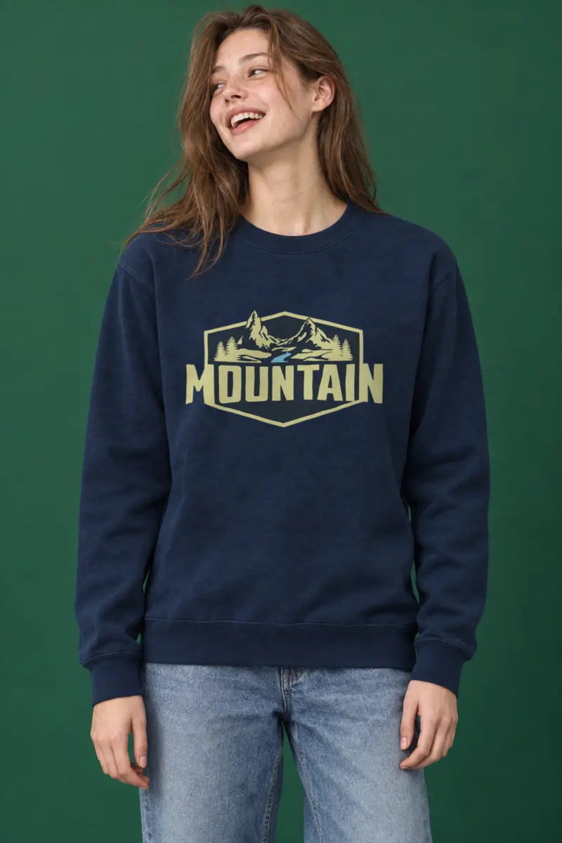 "Mountain Wilderness Badge" Heavy Blend Unisex Crewneck Sweatshirt