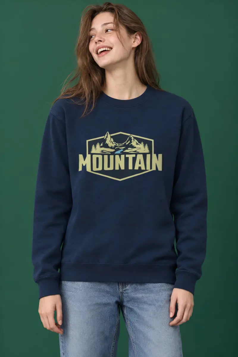 "Mountain Wilderness Badge" Heavy Blend Unisex Crewneck Sweatshirt