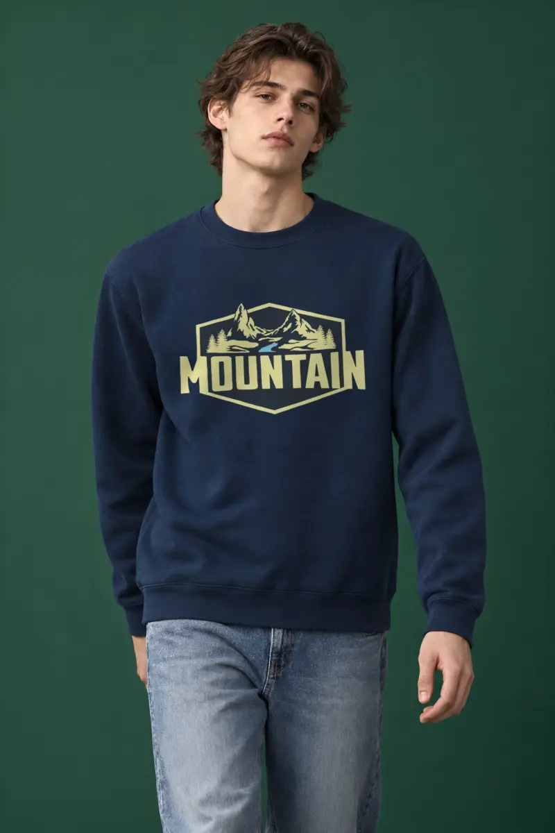"Mountain Wilderness Badge" Heavy Blend Unisex Crewneck Sweatshirt