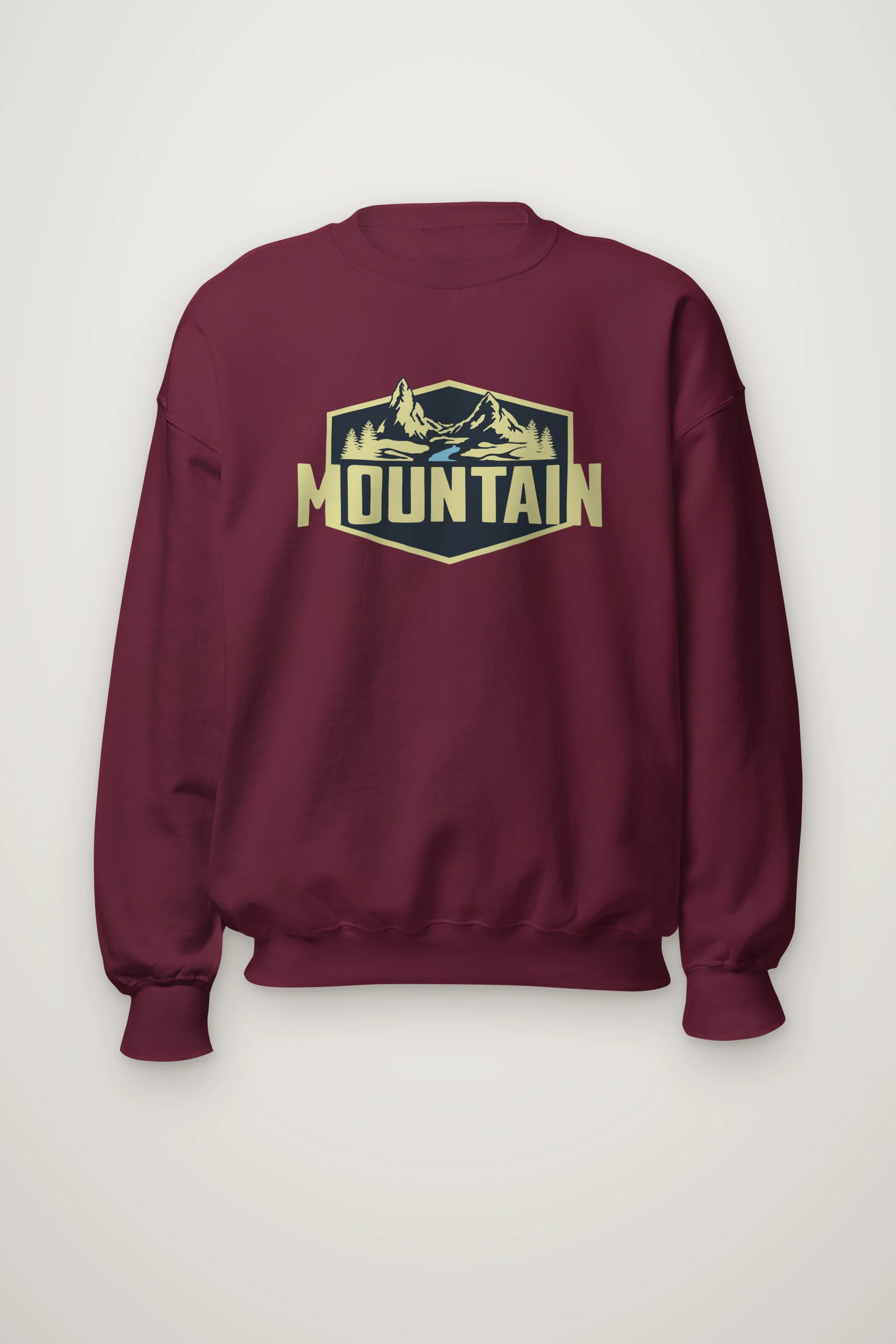 "Mountain Wilderness Badge" Heavy Blend Unisex Crewneck Sweatshirt