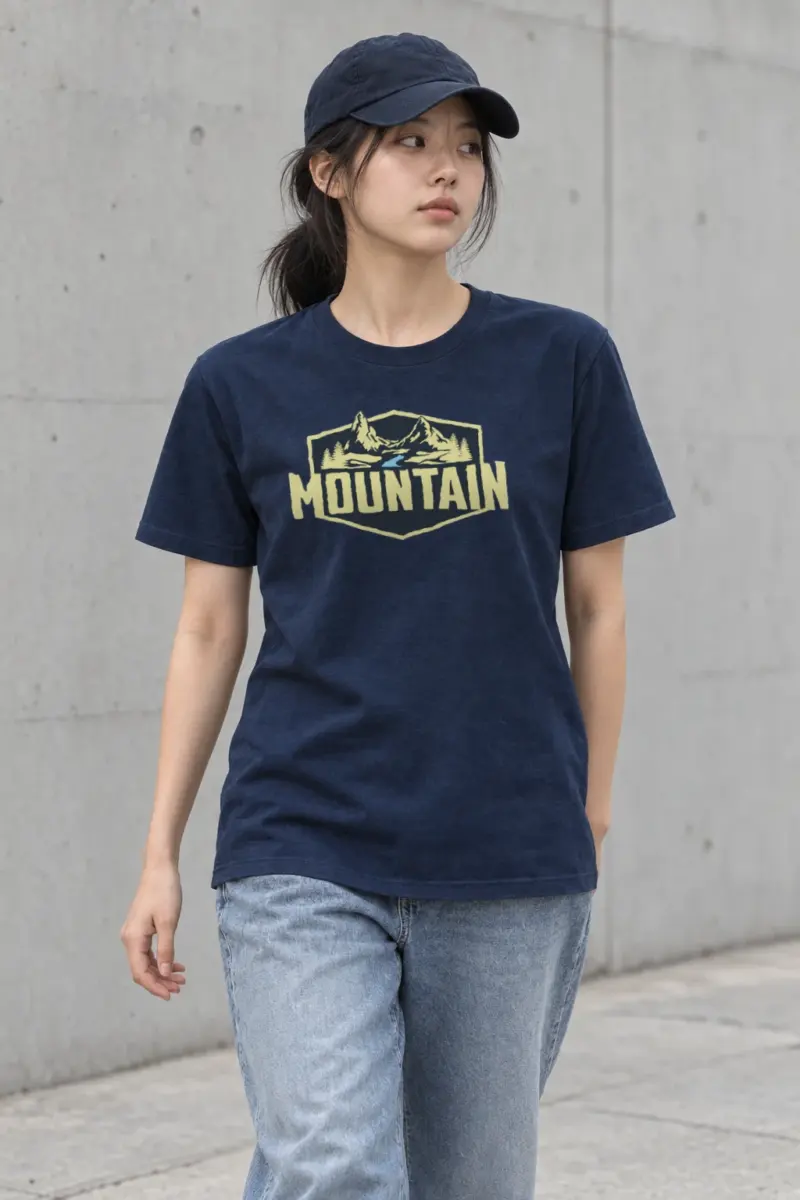 "Mountain Wilderness Badge" Heavyweight Unisex Crewneck T-shirt