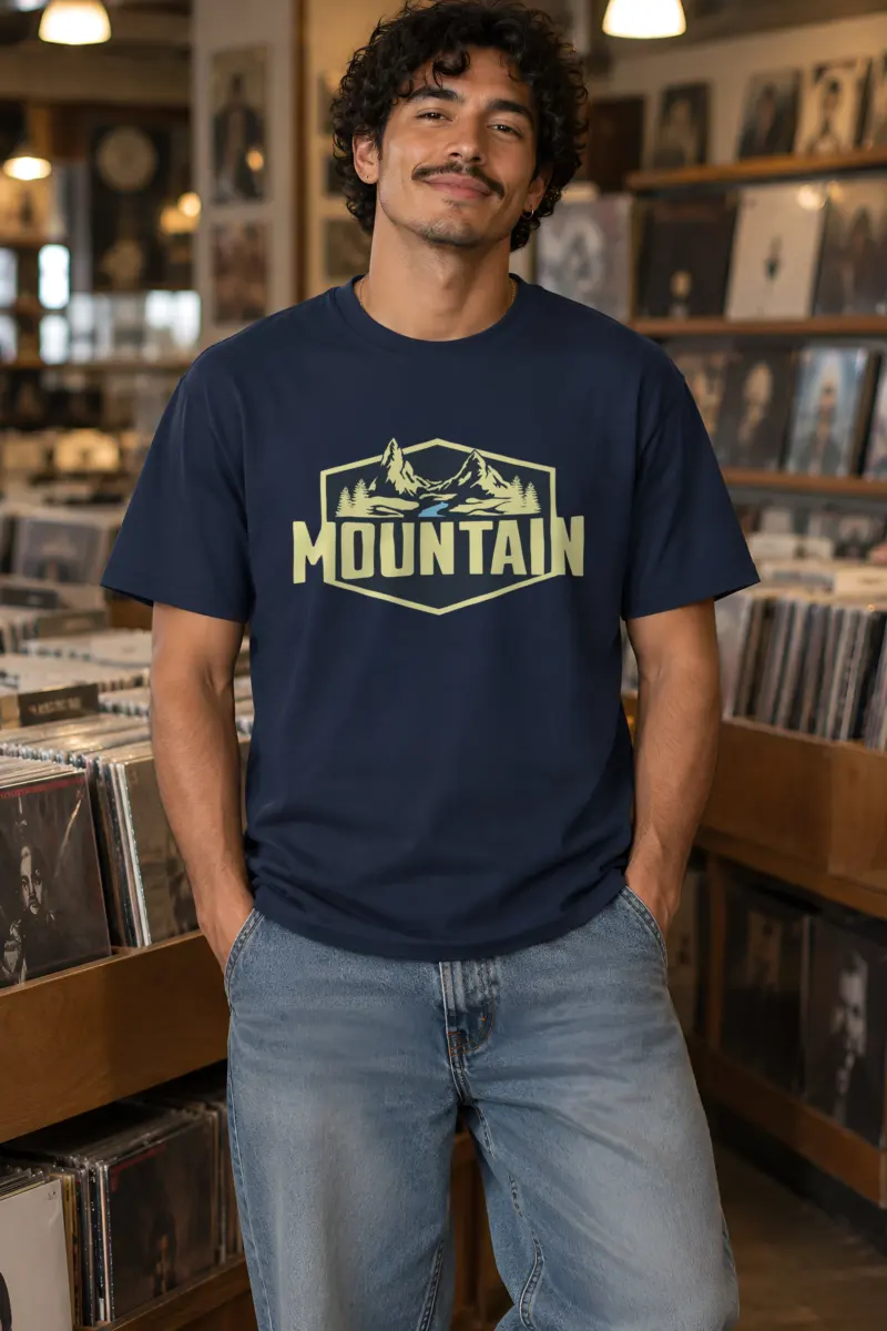 "Mountain Wilderness Badge" Heavyweight Unisex Crewneck T-shirt