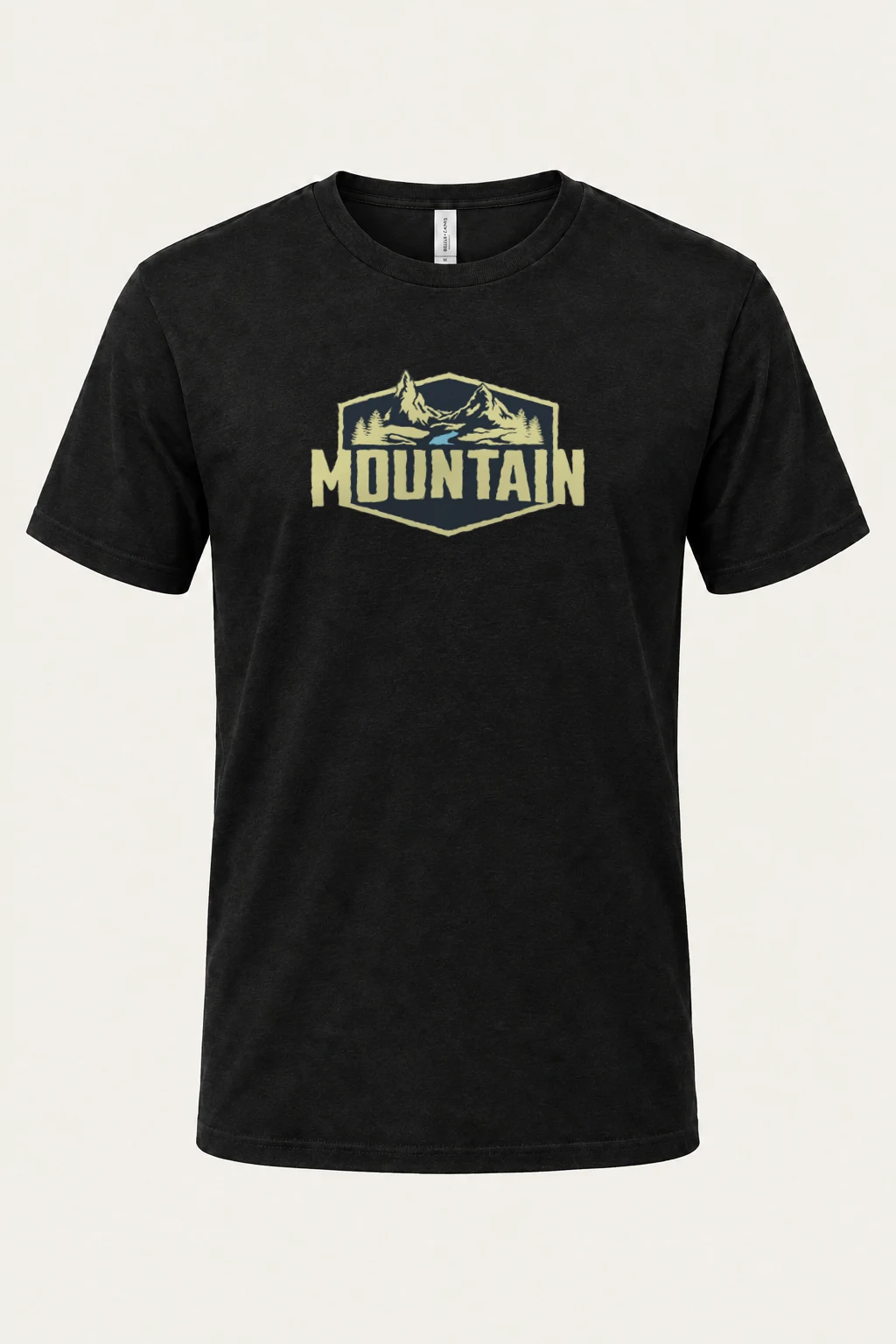 "Mountain Wilderness Badge" Heavyweight Unisex Crewneck T-shirt | Gildan 5000