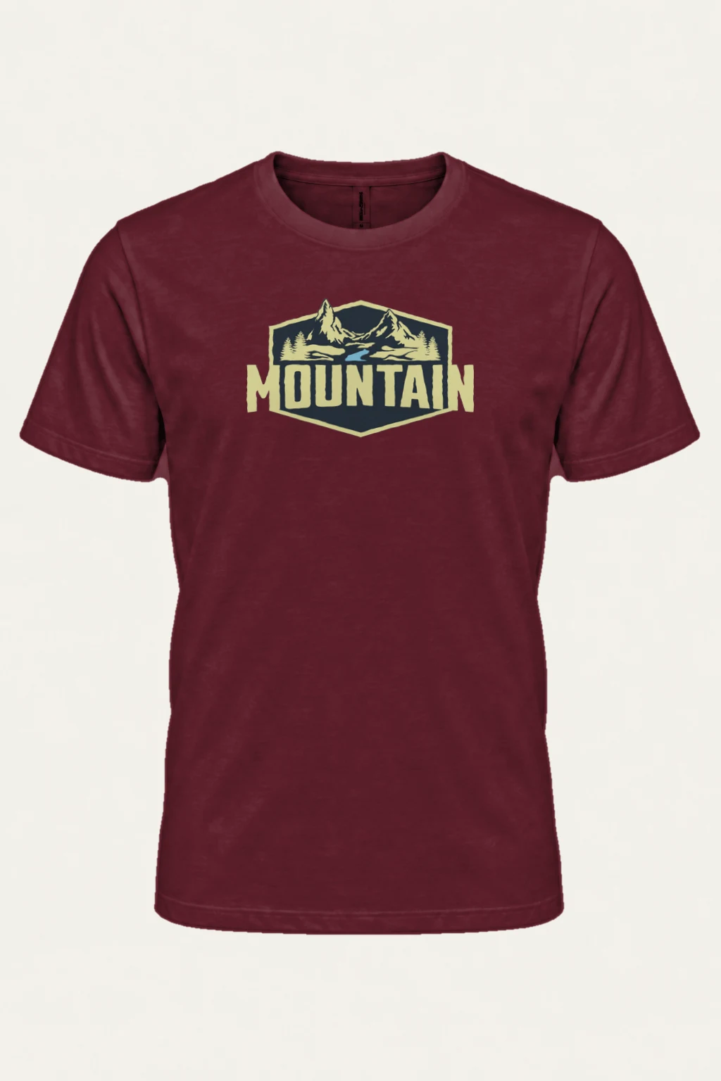 "Mountain Wilderness Badge" Heavyweight Unisex Crewneck T-shirt | Gildan 5000