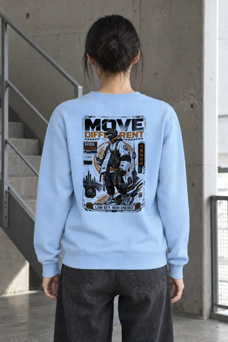 "Move Different Seoul" Heavy Blend Unisex Crewneck Sweatshirt
