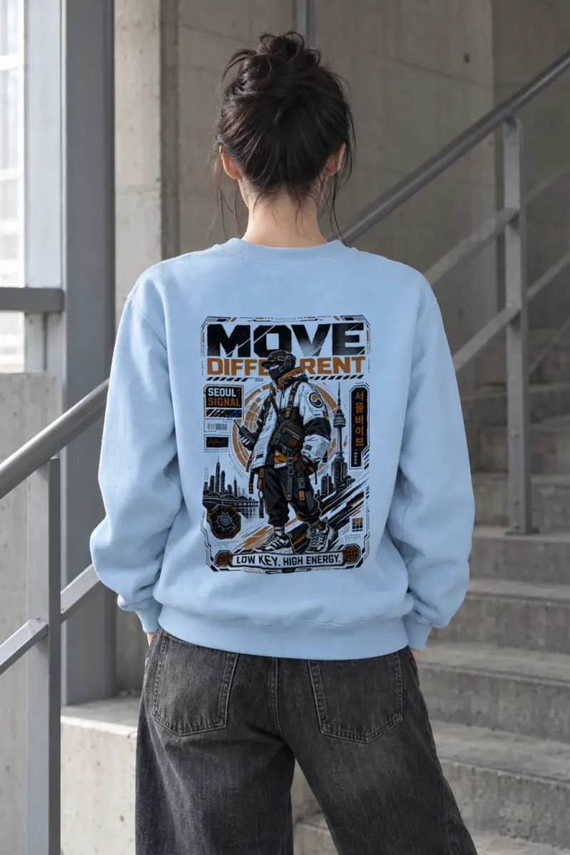 "Move Different Seoul" Heavy Blend Unisex Crewneck Sweatshirt