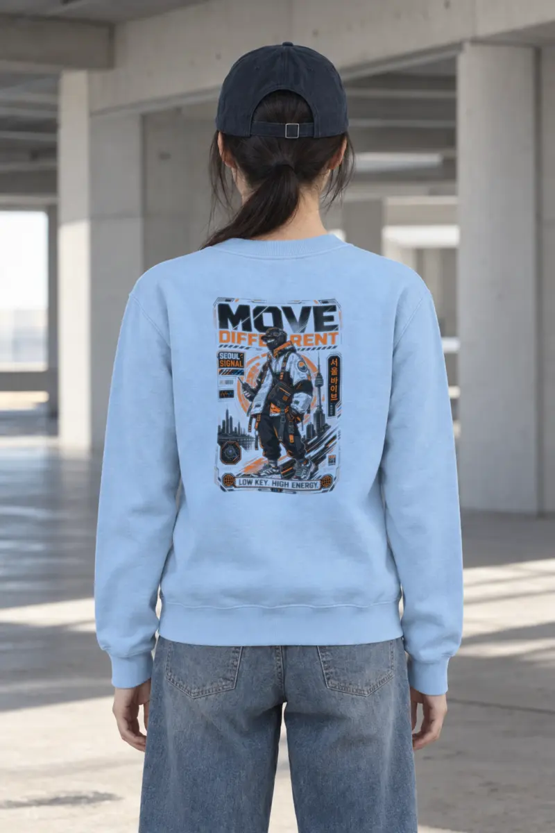 "Move Different Seoul" Heavy Blend Unisex Crewneck Sweatshirt