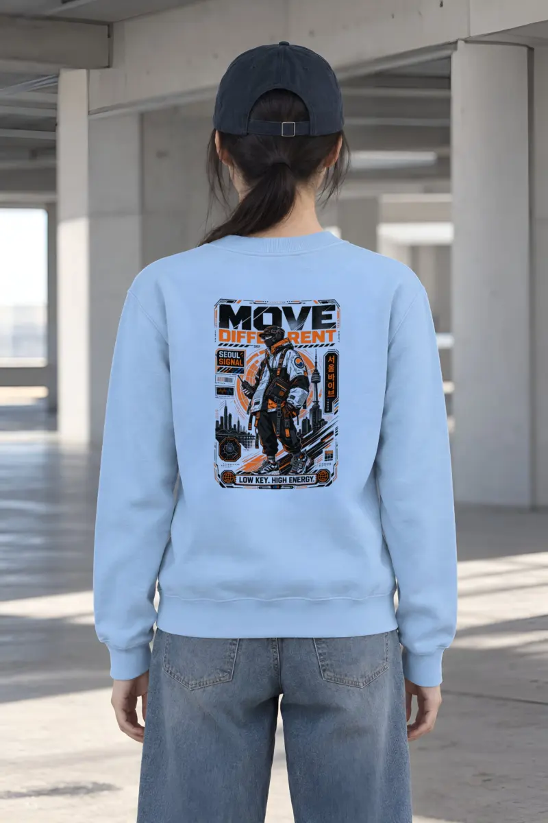 "Move Different Seoul" Heavy Blend Unisex Crewneck Sweatshirt