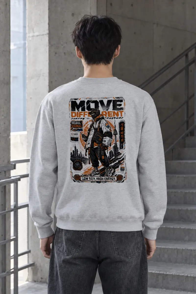 "Move Different Seoul" Heavy Blend Unisex Crewneck Sweatshirt