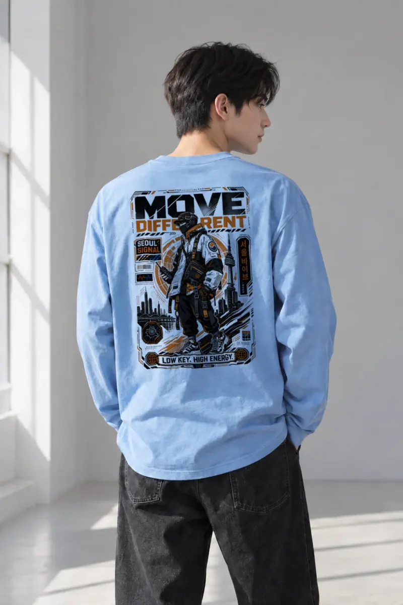 "Move Different Seoul" Unisex Longsleeve T-shirt | Gildan 2400