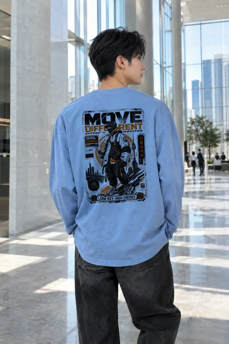 "Move Different Seoul" Unisex Longsleeve T-shirt | Gildan 2400