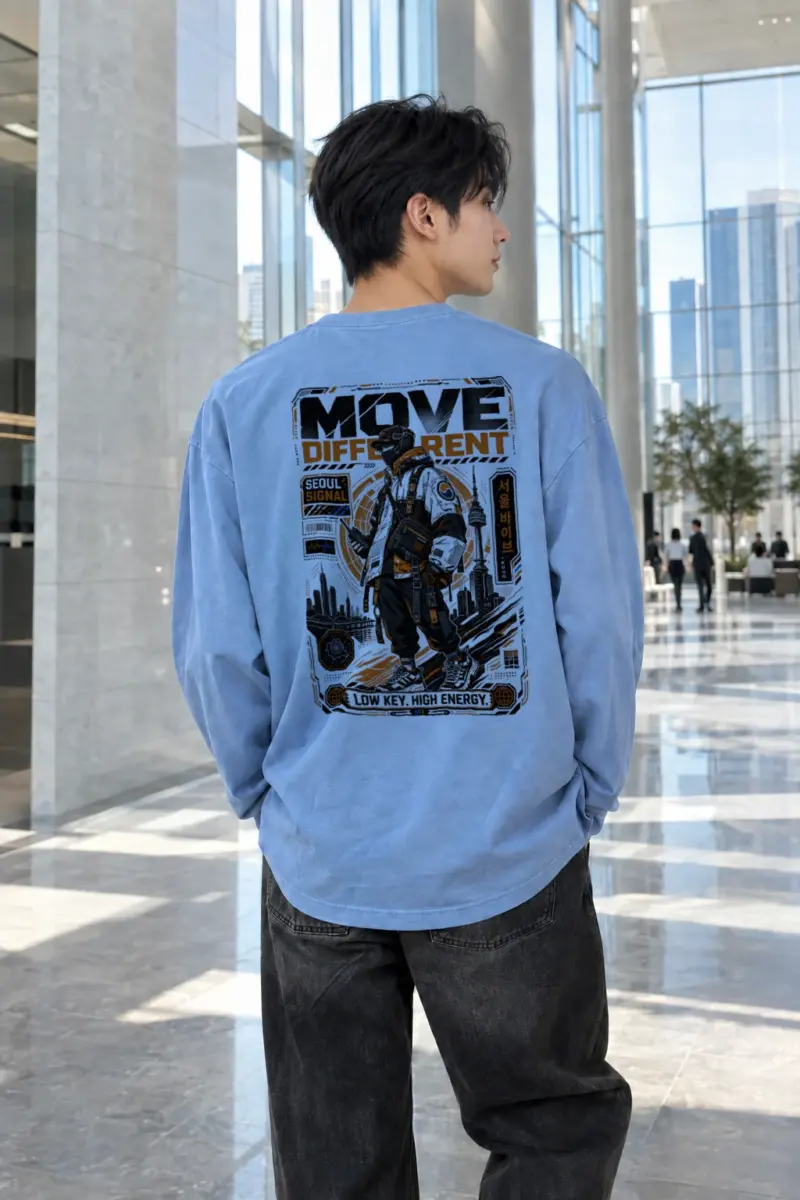 "Move Different Seoul" Unisex Longsleeve T-shirt | Gildan 2400