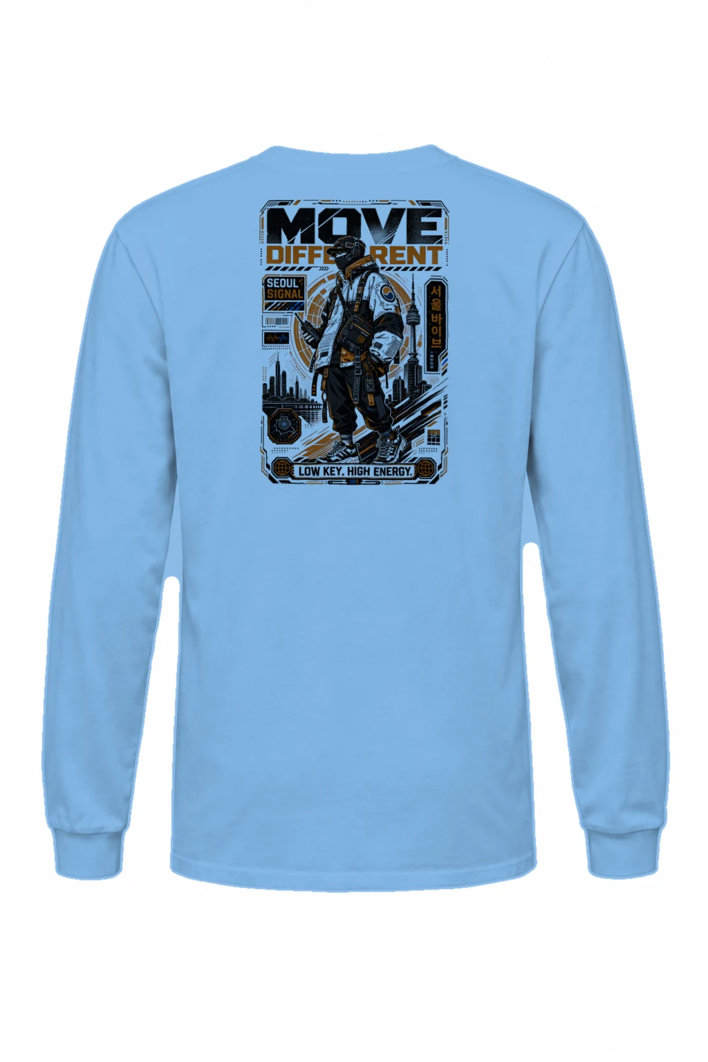 "Move Different Seoul" Unisex Longsleeve T-shirt | Gildan 2400
