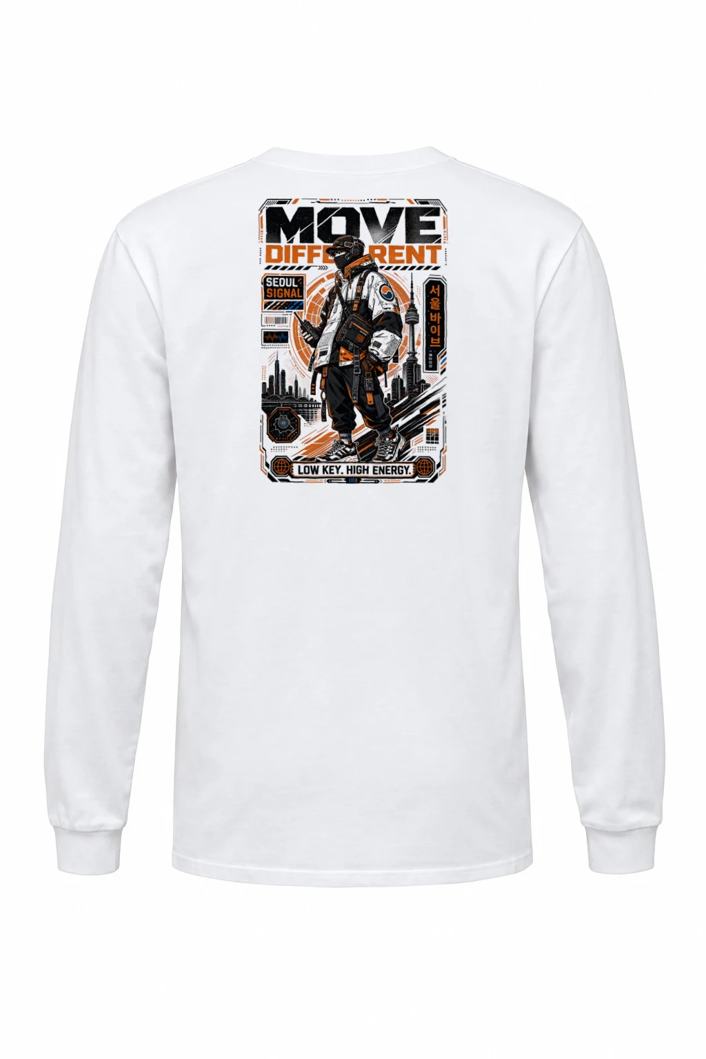 "Move Different Seoul" Unisex Longsleeve T-shirt | Gildan 2400