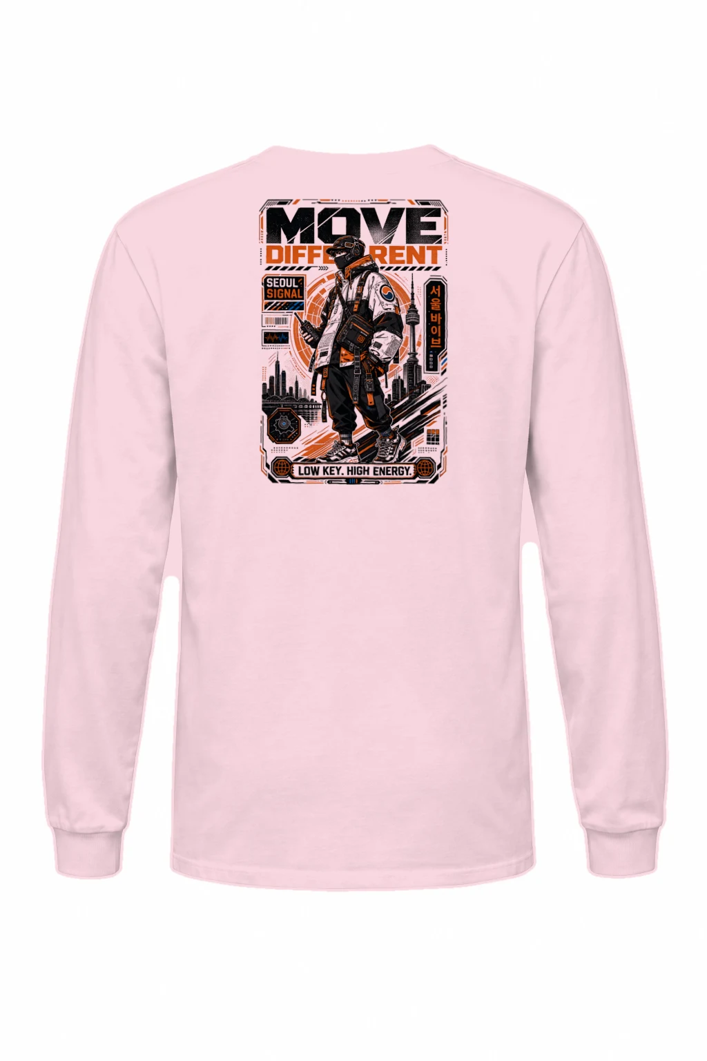"Move Different Seoul" Unisex Longsleeve T-shirt | Gildan 2400