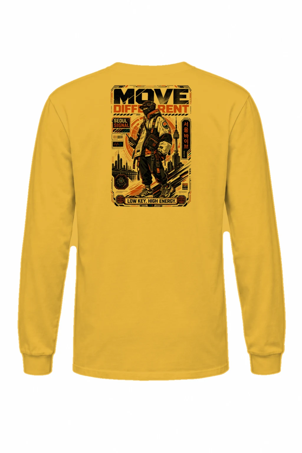 "Move Different Seoul" Unisex Longsleeve T-shirt | Gildan 2400