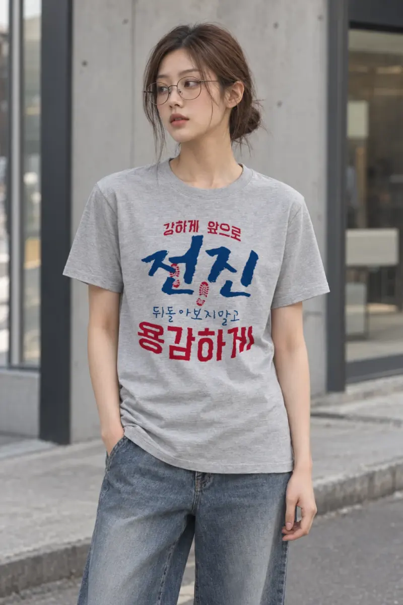 "Move Forward Bravely" Heavyweight Unisex Crewneck T-shirt | Gildan 5000