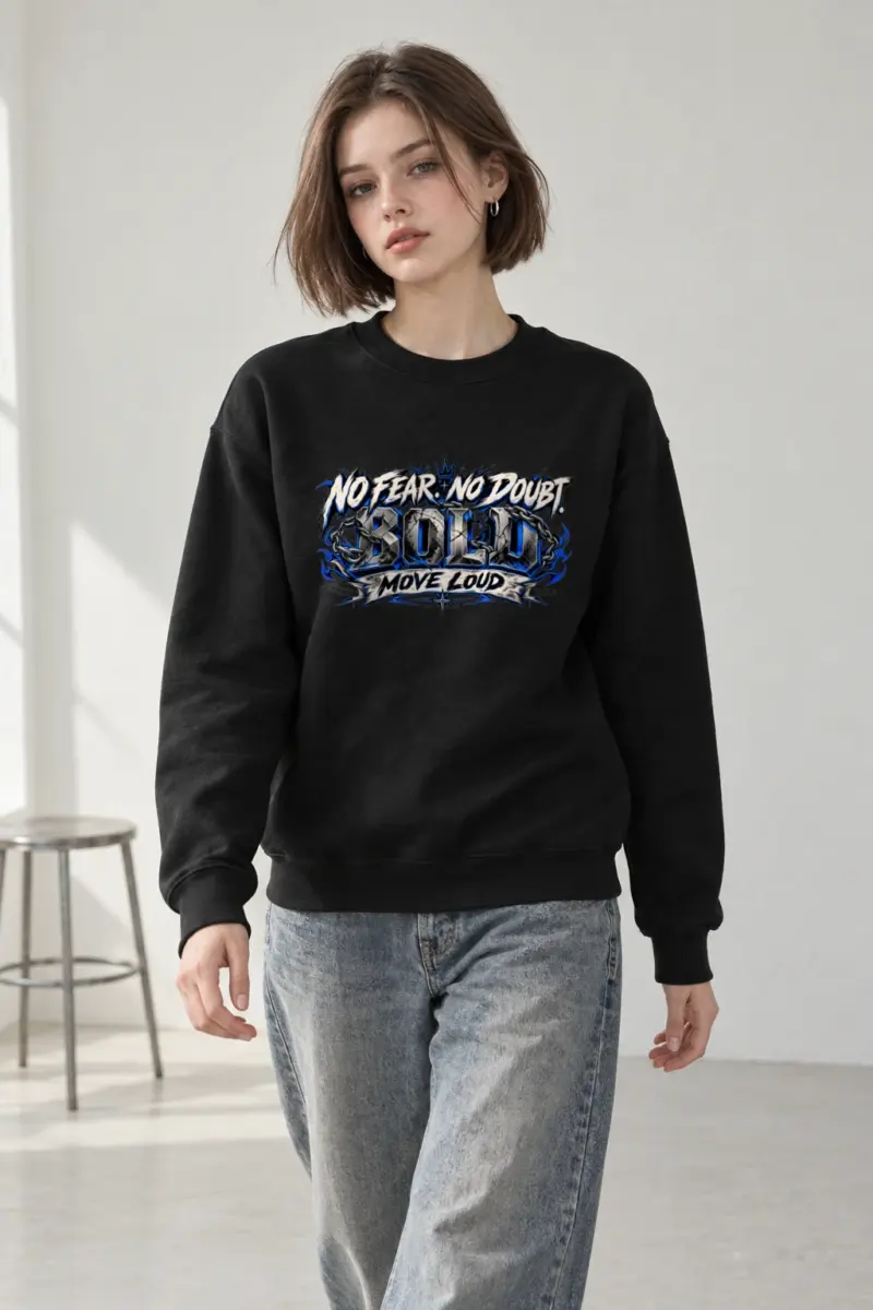 "No Fear No Doubt" Heavy Blend Unisex Crewneck Sweatshirt