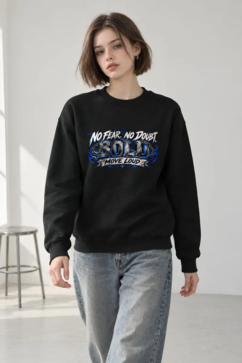 "No Fear No Doubt" Heavy Blend Unisex Crewneck Sweatshirt