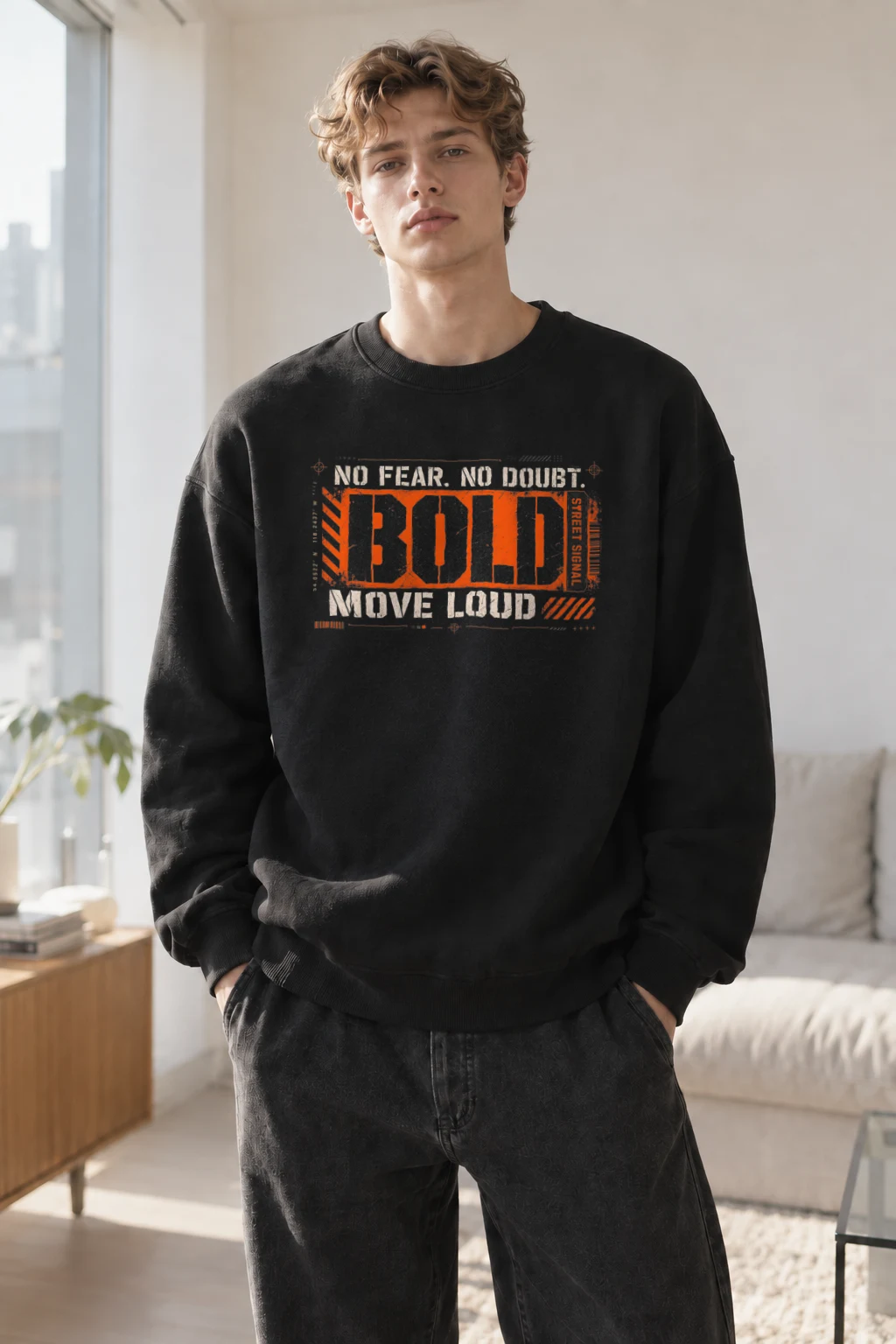 "Move Loud" Heavy Blend Unisex Crewneck Sweatshirt | Gildan 18000