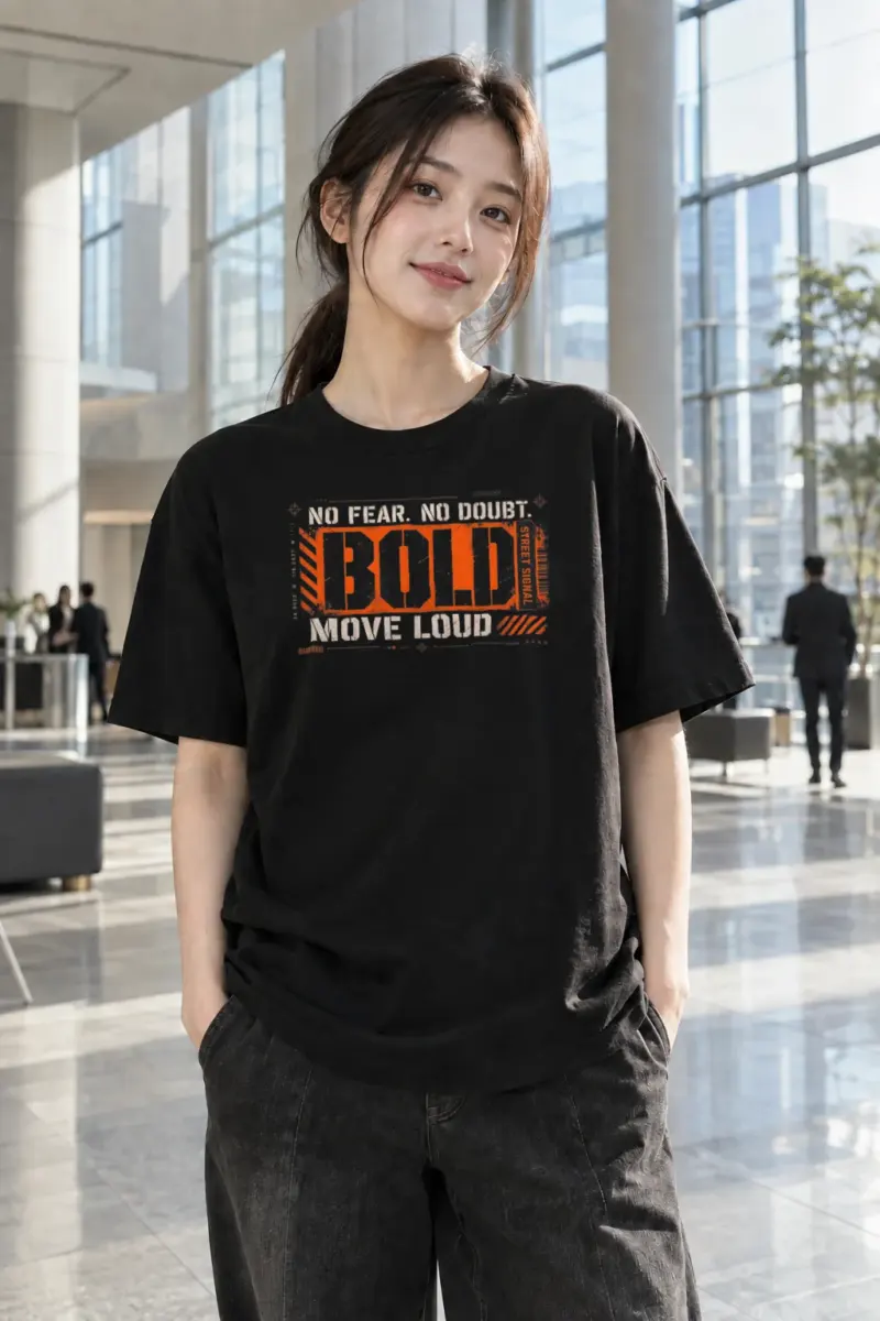 "Move Loud" Heavyweight Unisex Crewneck T-shirt | Gildan 5000