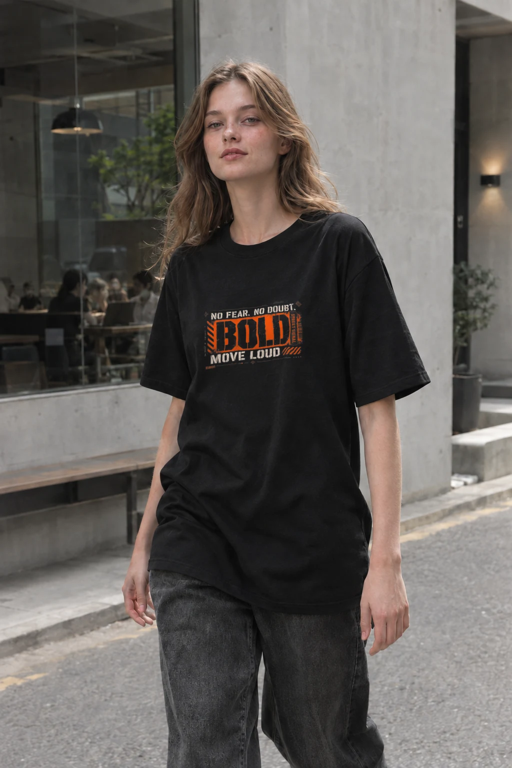 "Move Loud" Heavyweight Unisex Crewneck T-shirt | Gildan 5000