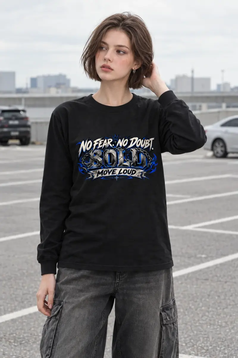 "No Fear No Doubt Bold" Unisex Longsleeve T-shirt
