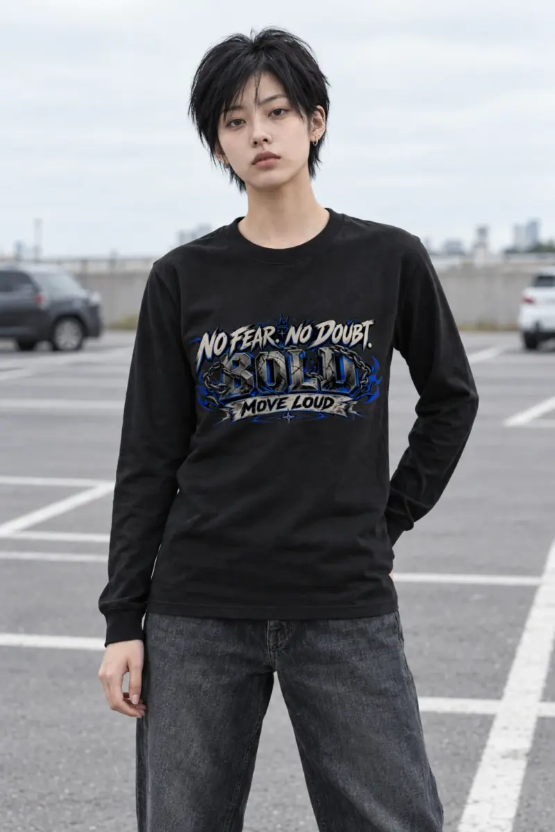 "No Fear No Doubt Bold" Unisex Longsleeve T-shirt