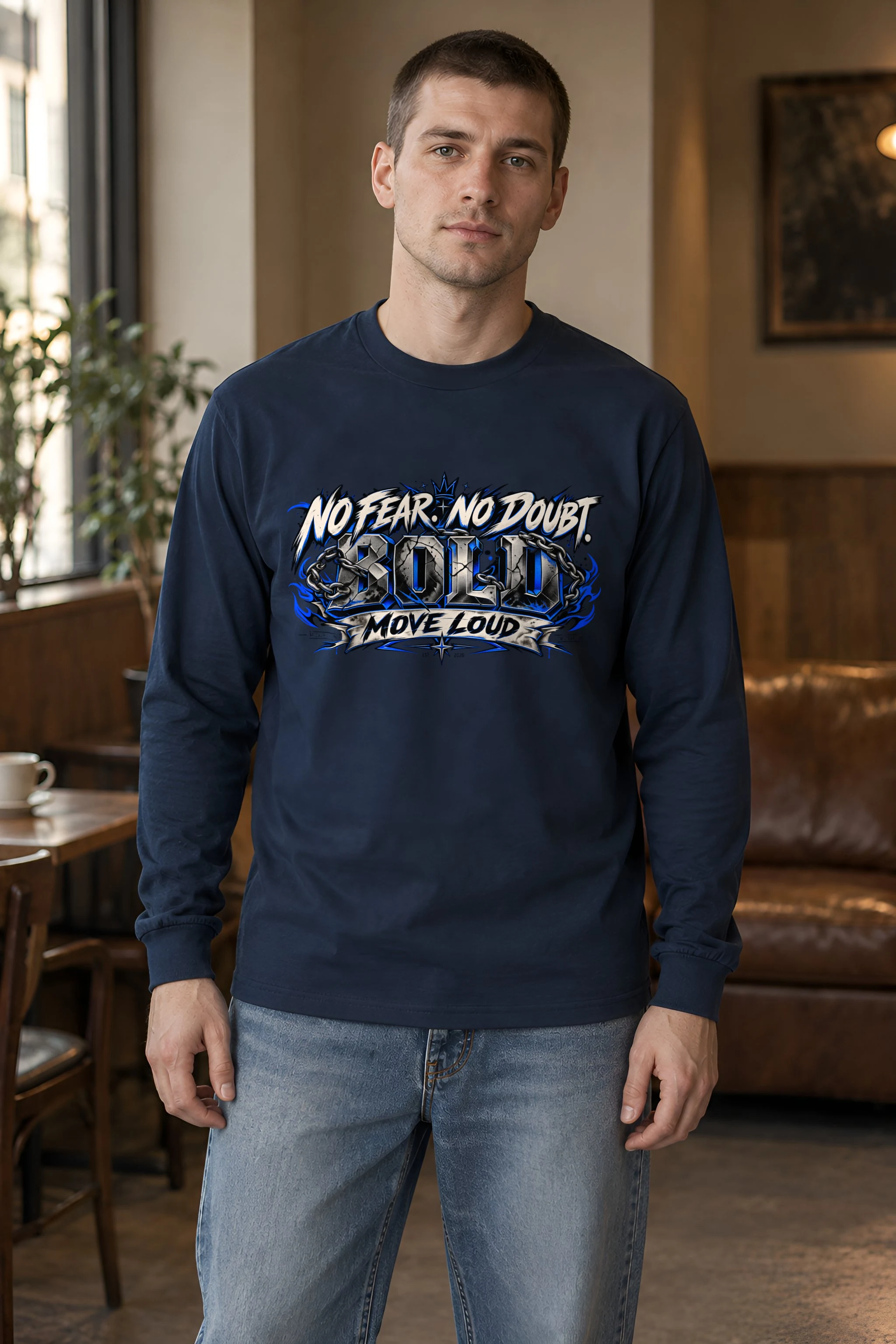 "No Fear No Doubt Bold" Unisex Longsleeve T-shirt