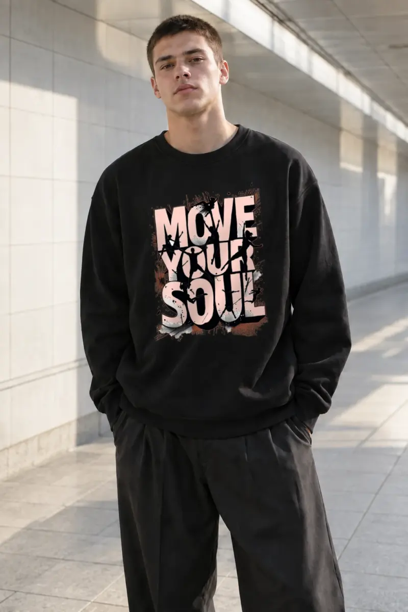 "Move Your Soul" Heavy Blend Unisex Crewneck Sweatshirt | Gildan 18000